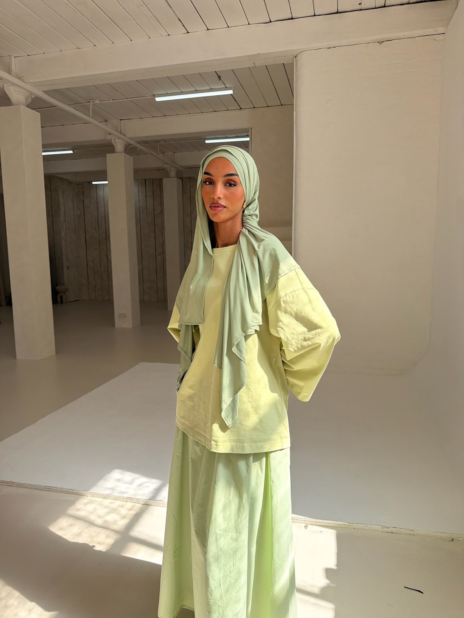 Mint Cotton Oversized Tee