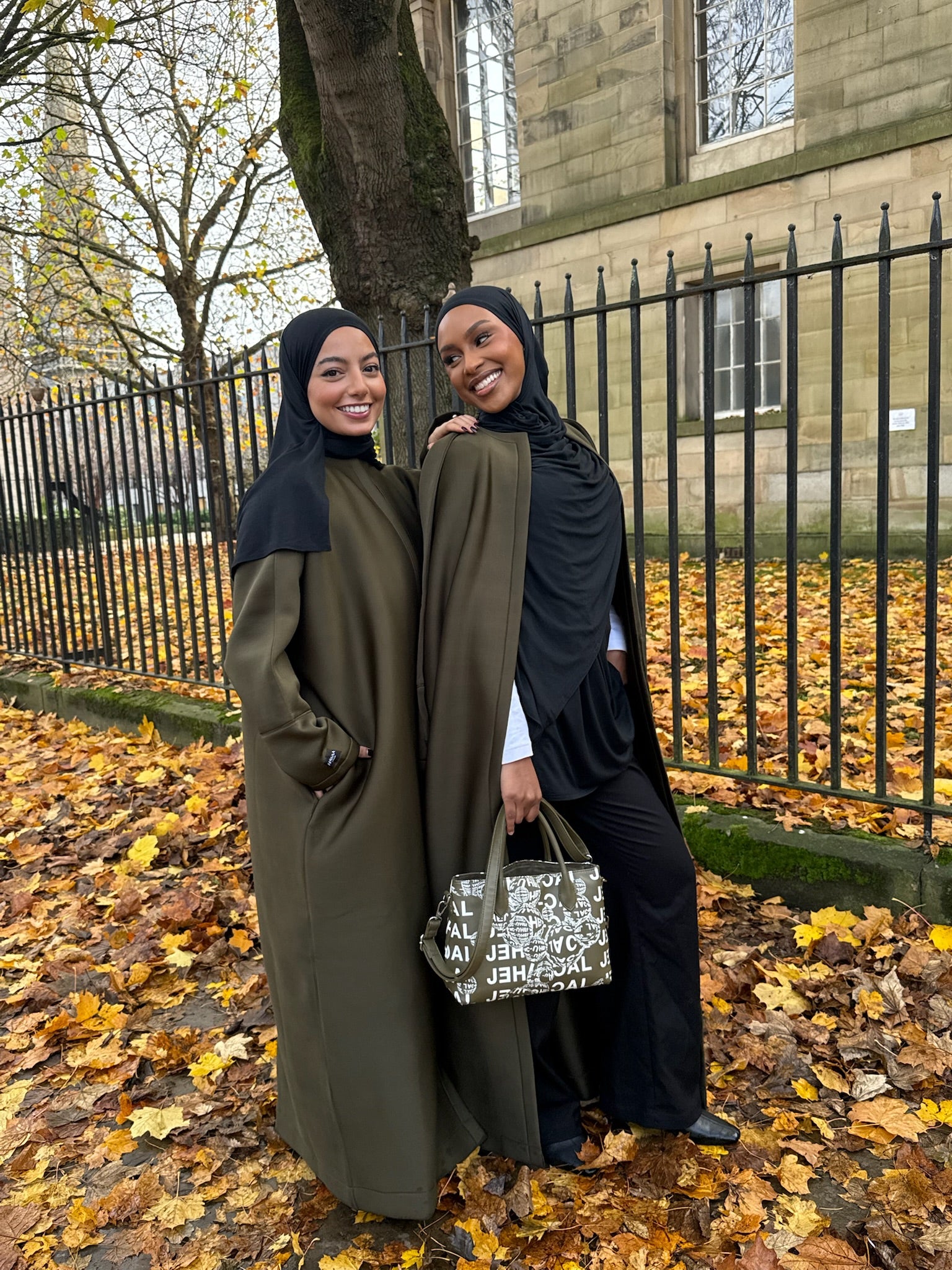 Olive Neoprene Scuba Abaya