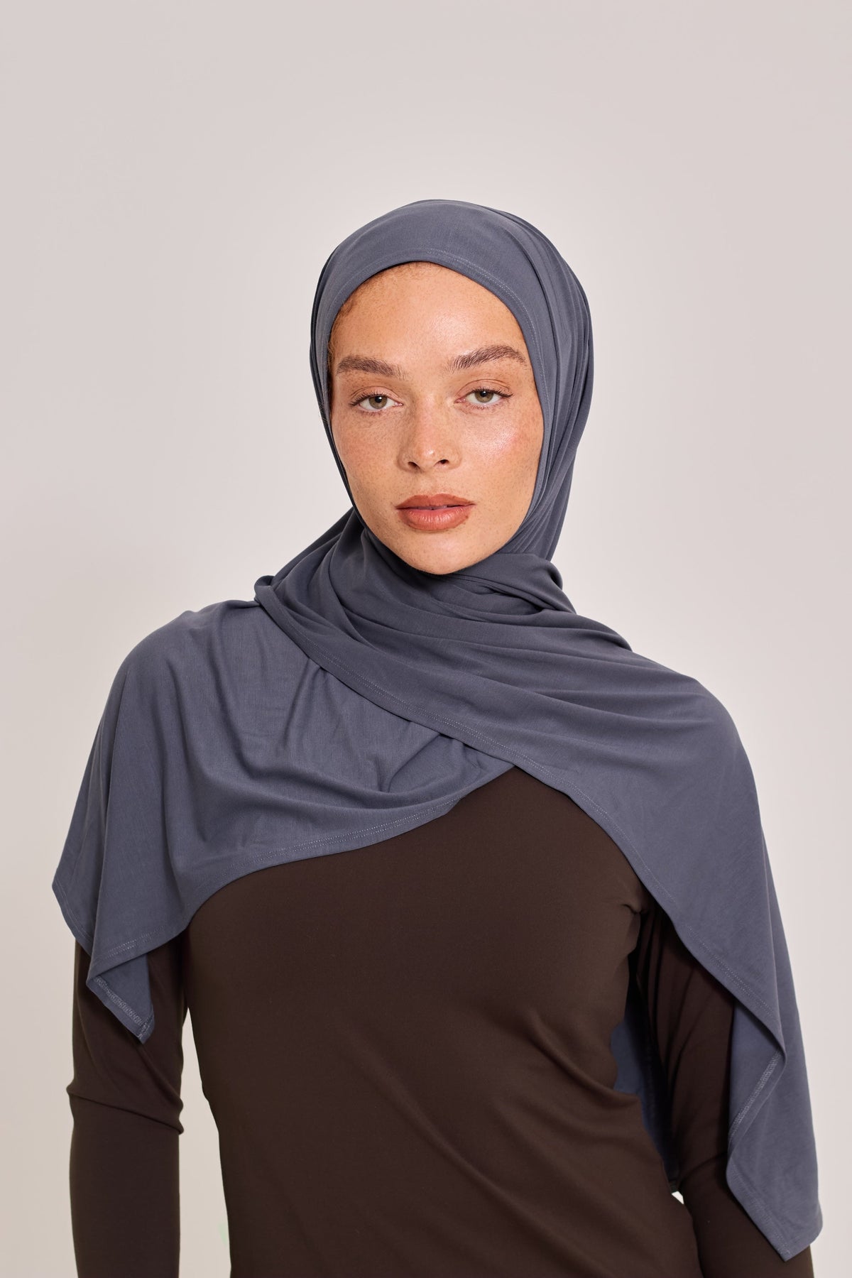 Gray Bamboo Jersey Hijab