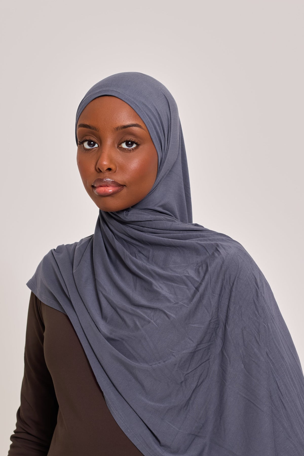 Gray Bamboo Jersey Hijab