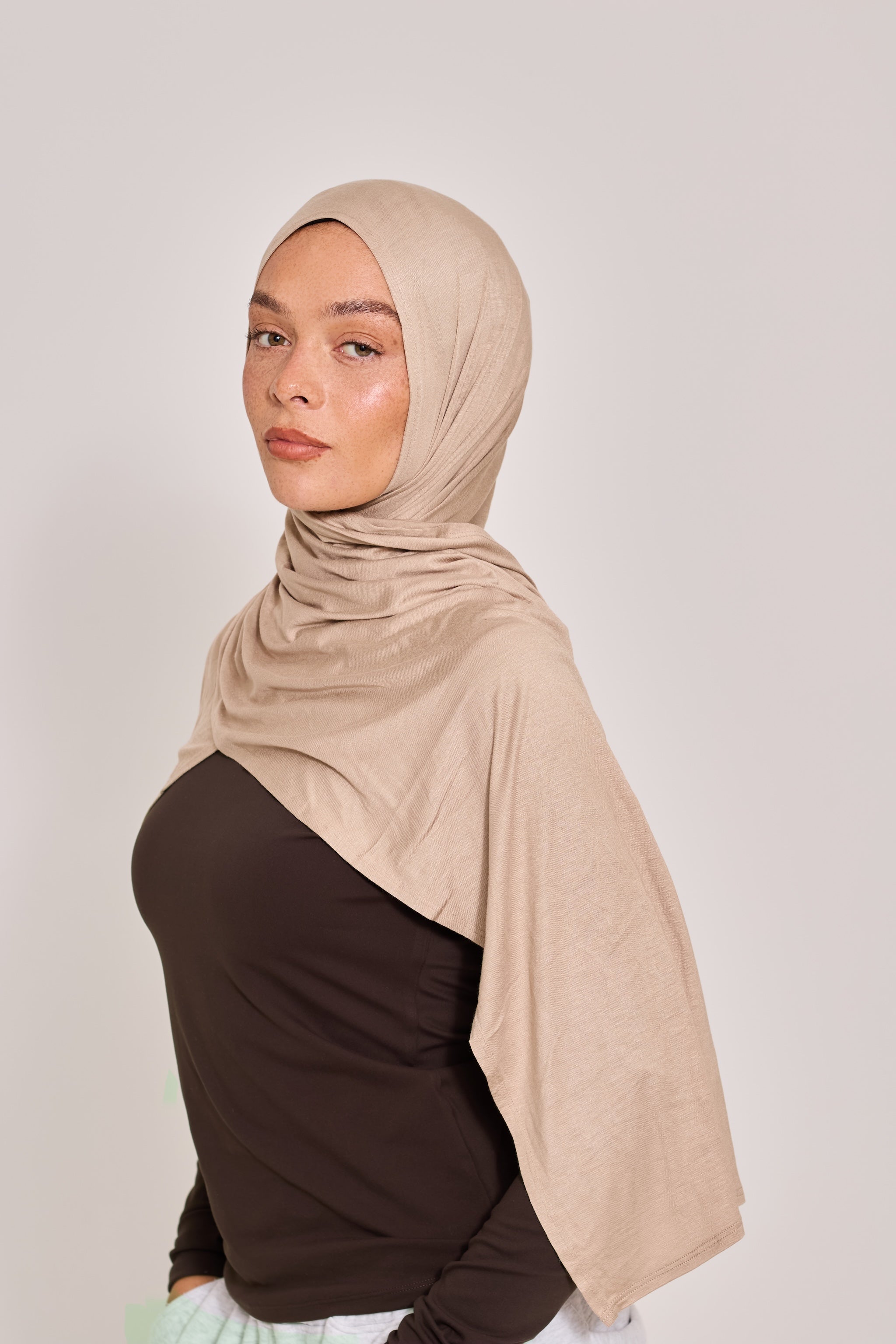 Oat Cotton Jersey Hijab