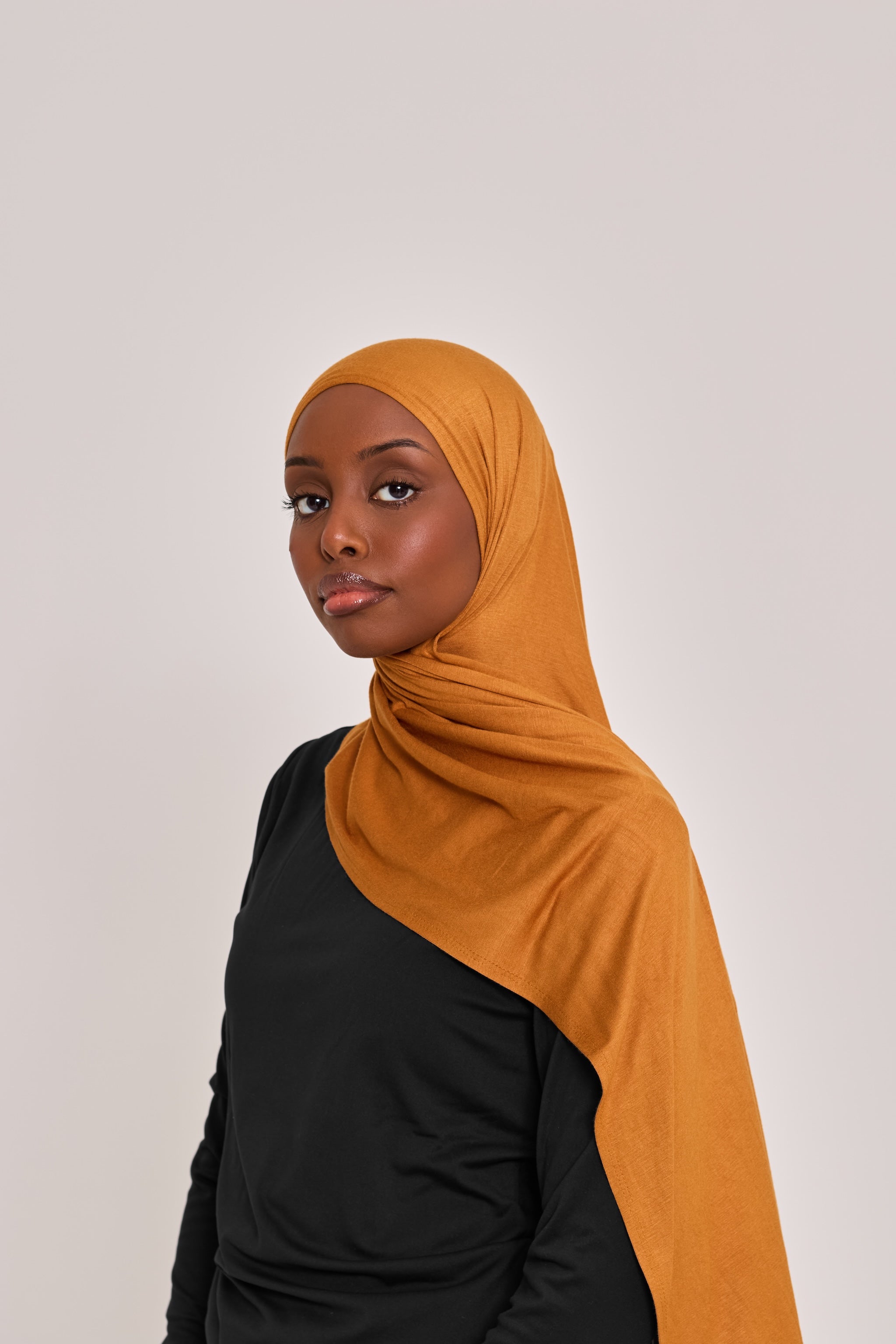 Caramel Cotton Jersey Hijab