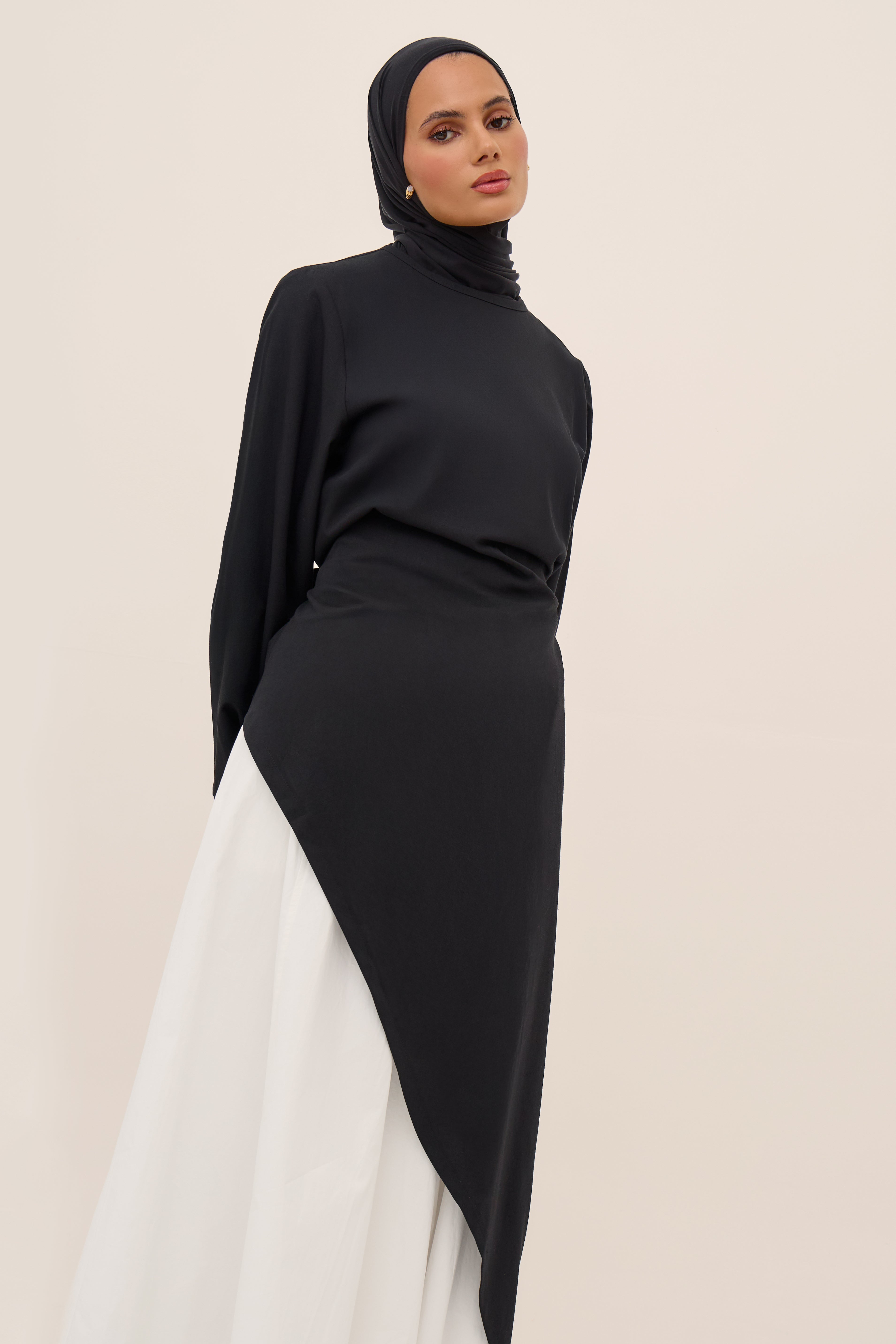 Linen Asymmetric Top