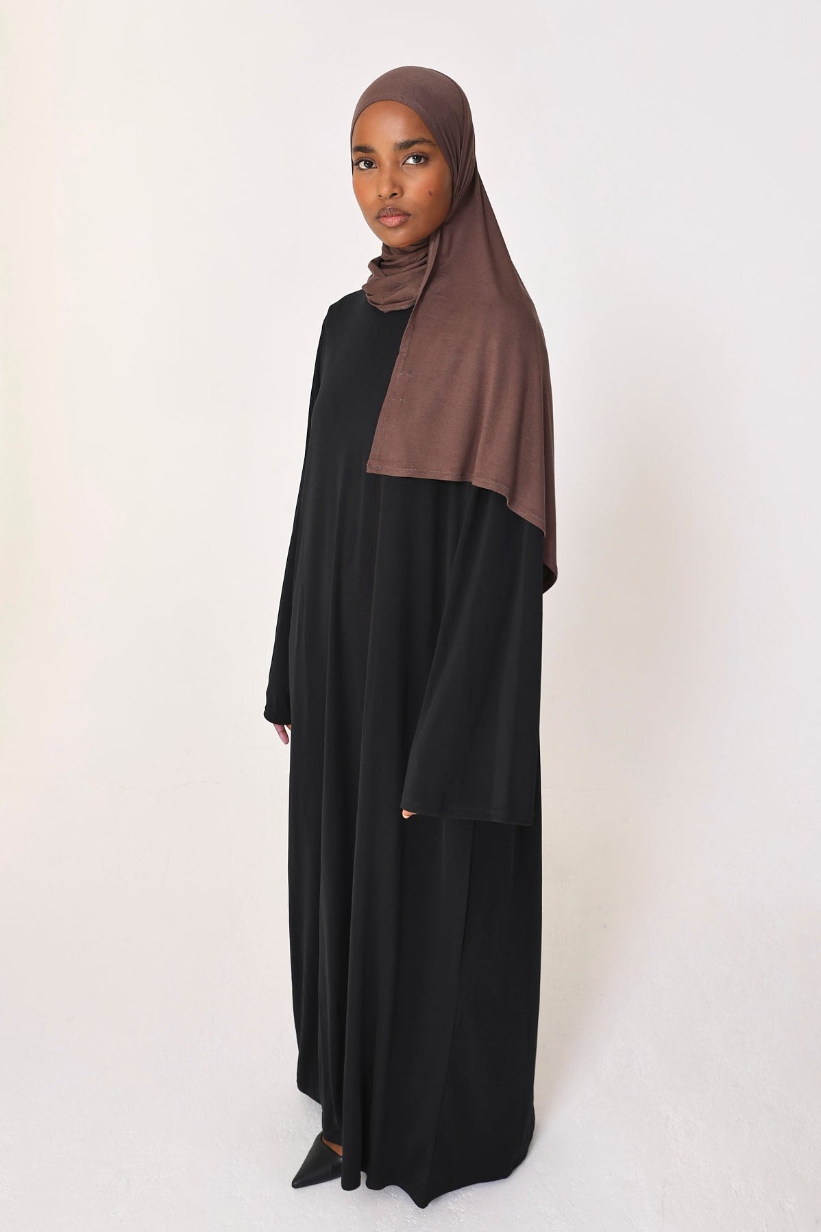 Black Basic Jersey Abaya