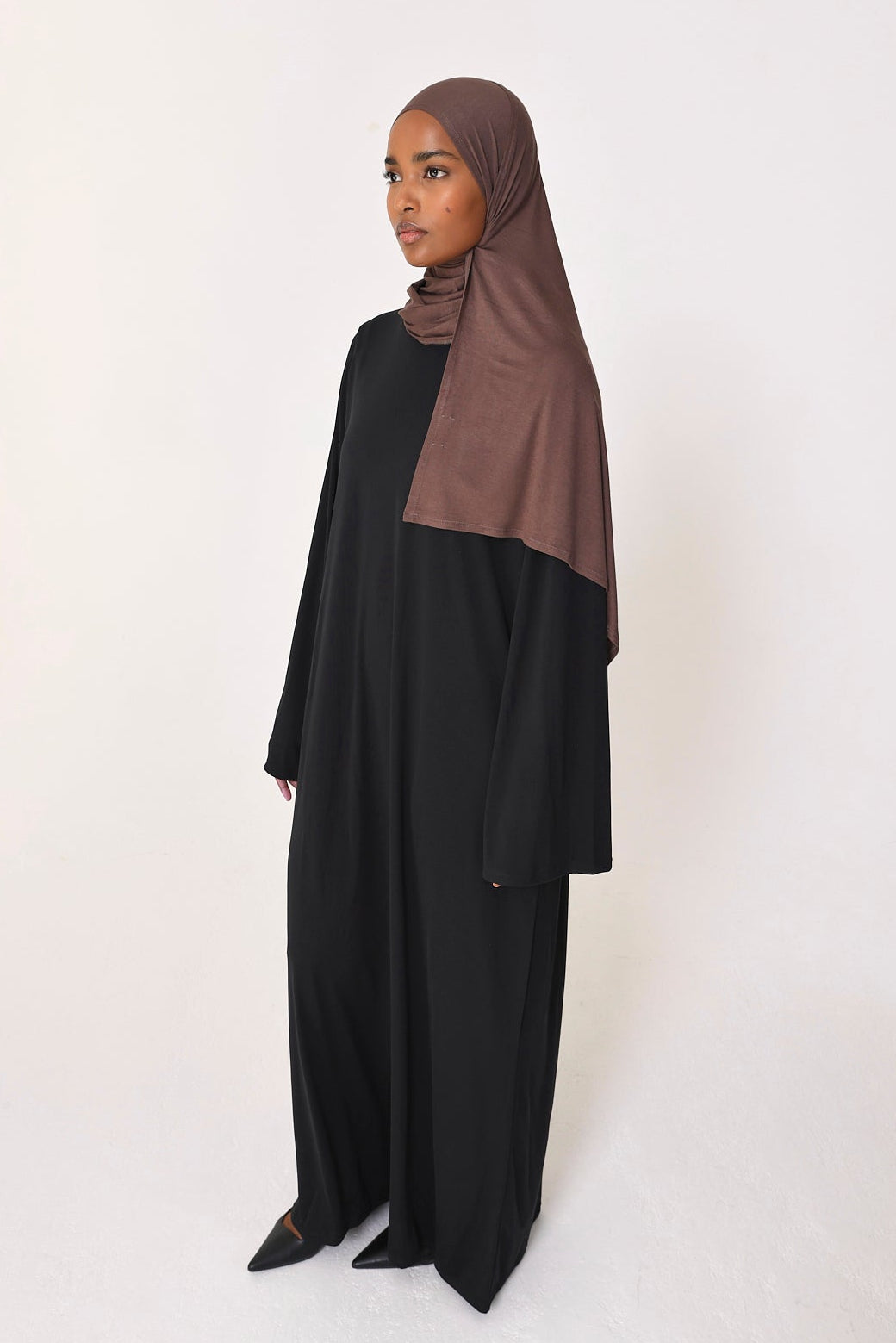 Black Basic Jersey Abaya