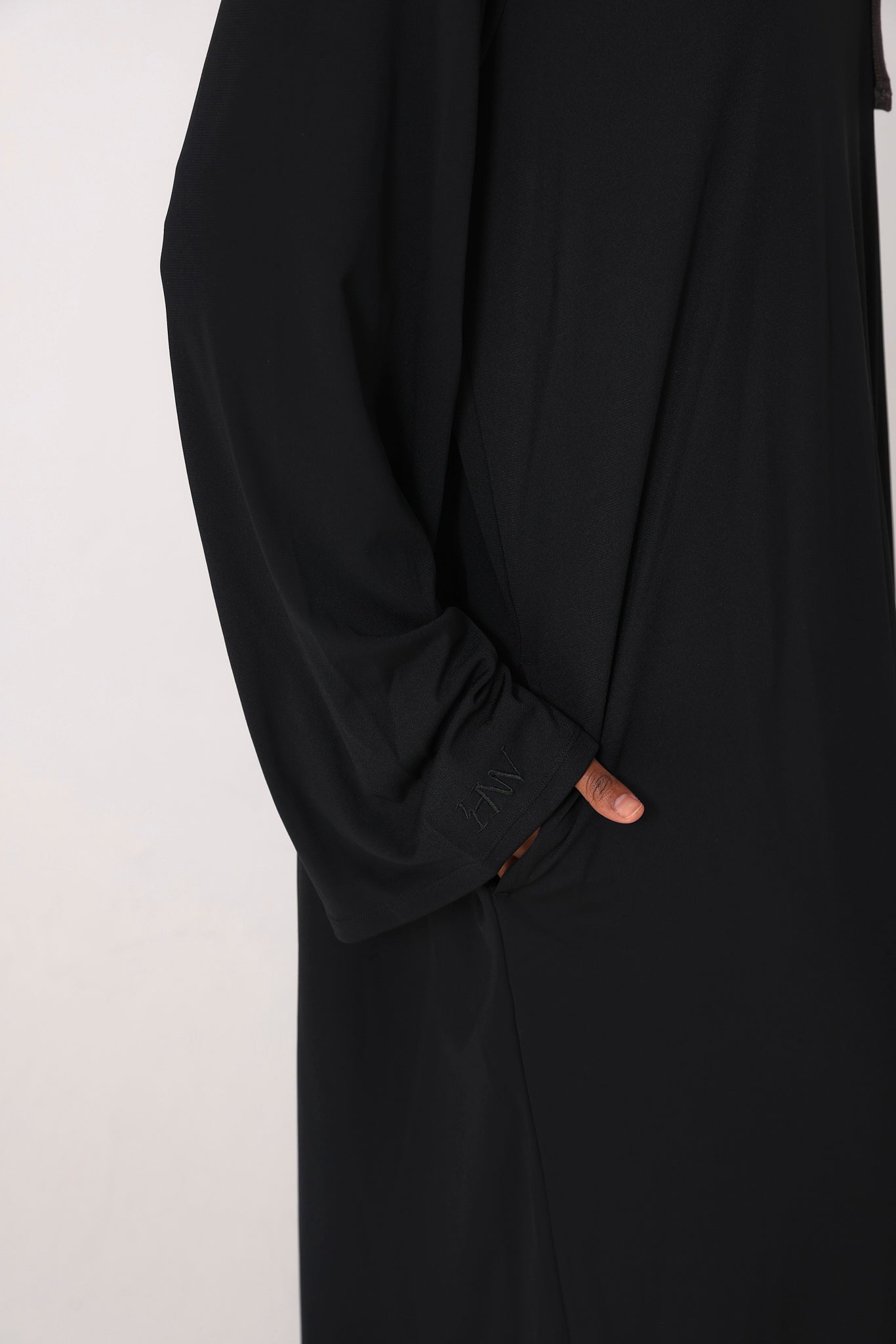 Black Basic Jersey Abaya