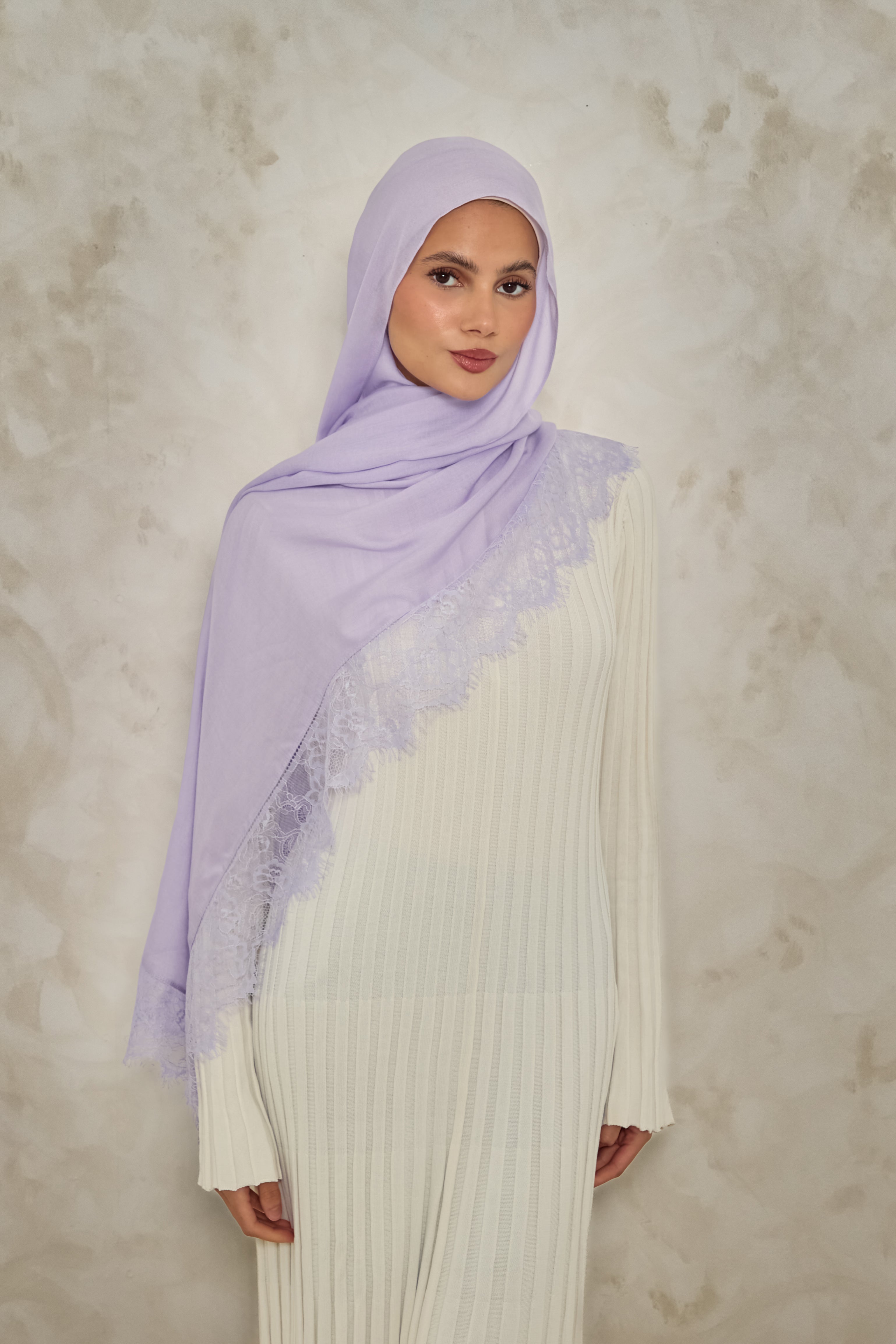 Pastel Lace Modal Hijab