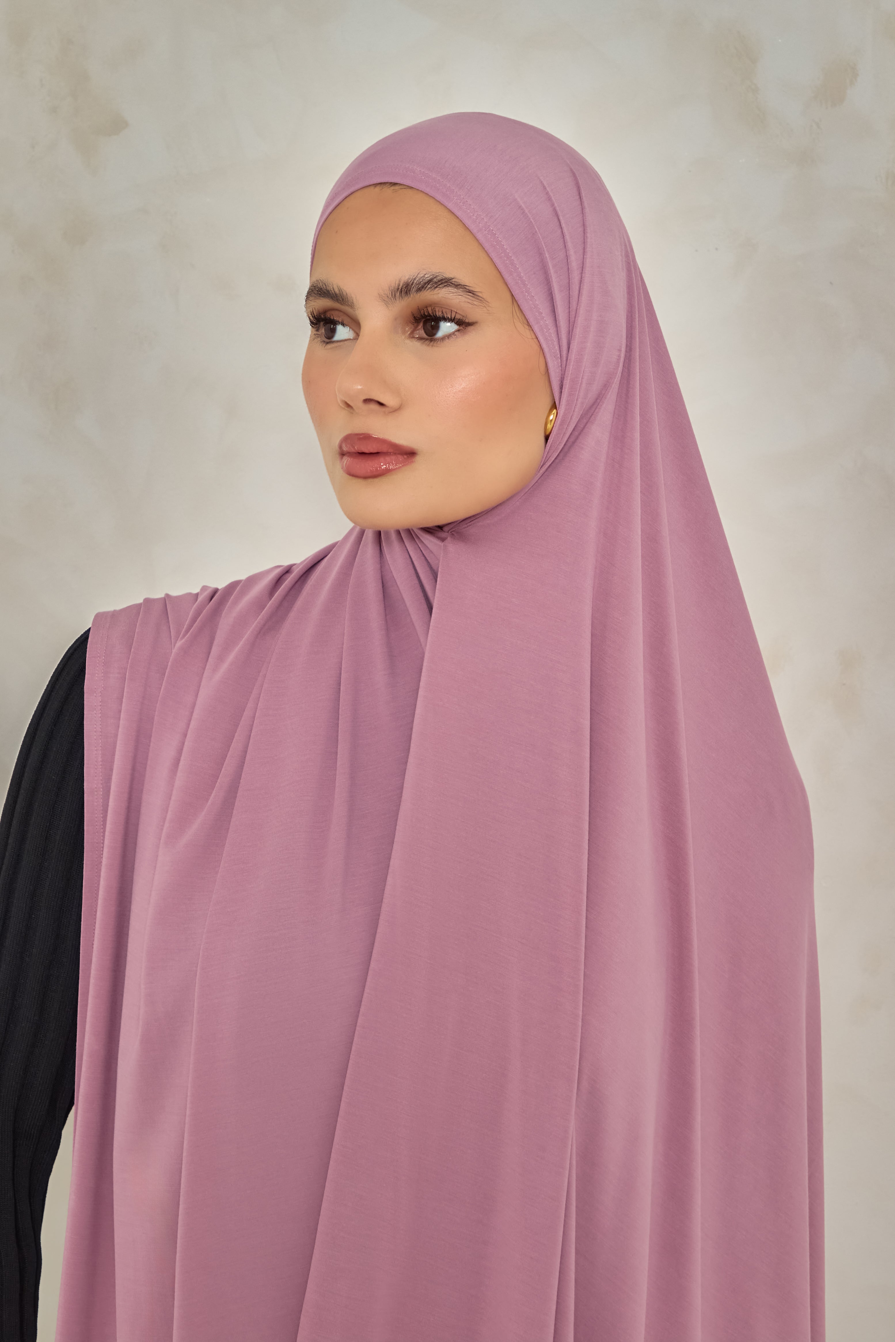 Mauve Bamboo Jersey Hijab