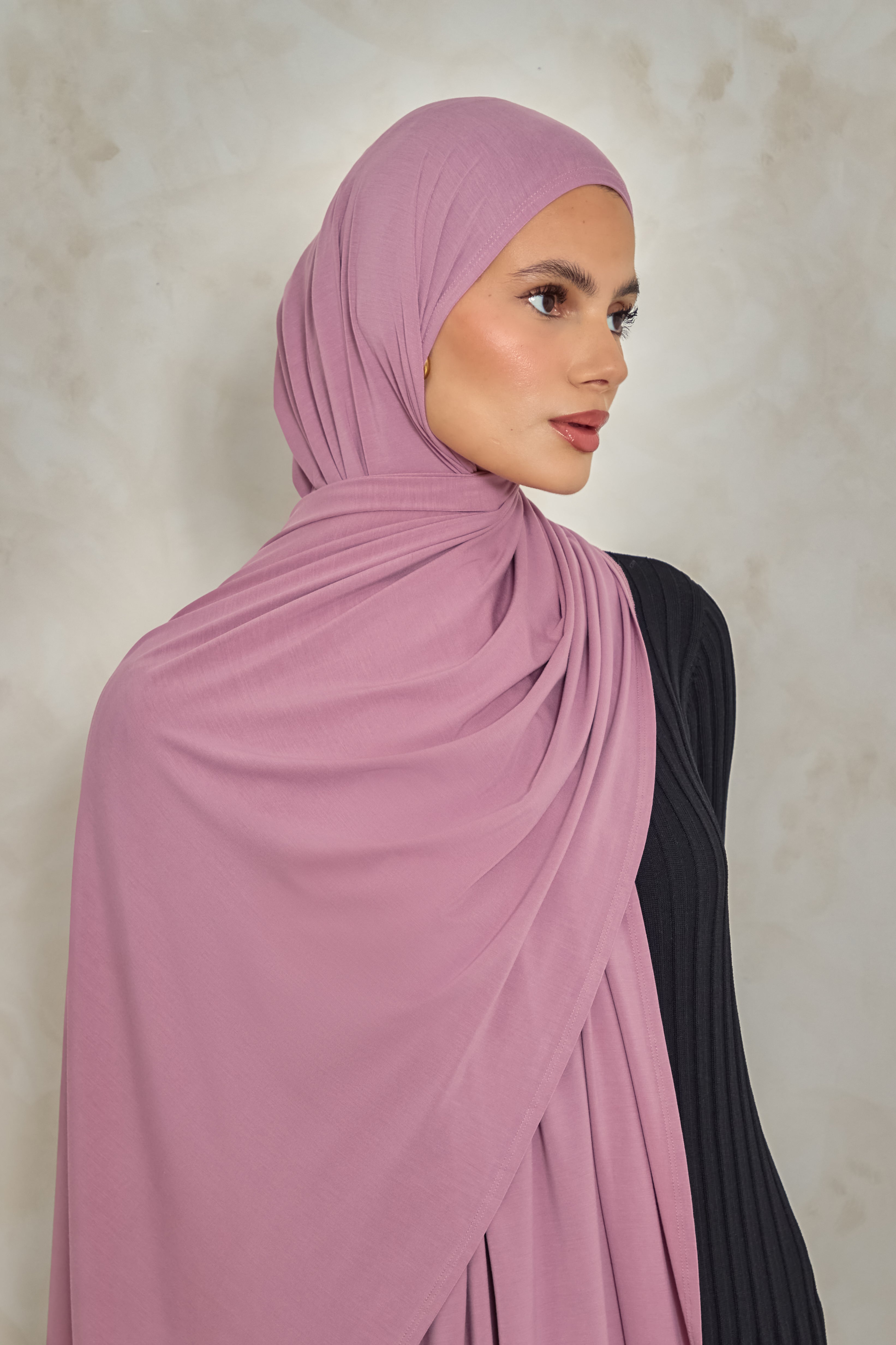Mauve Bamboo Jersey Hijab