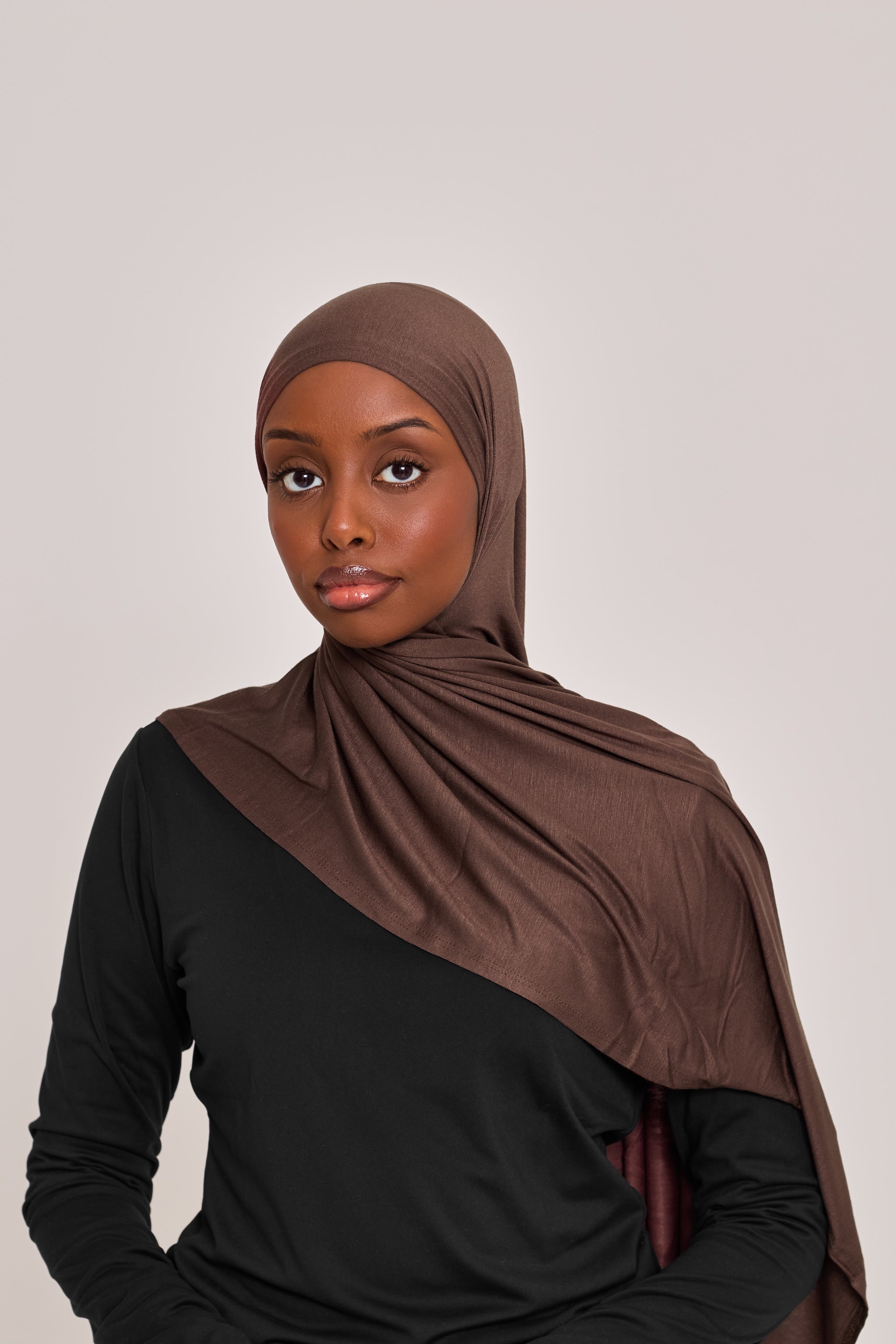 Mocha Cotton Jersey Hijab