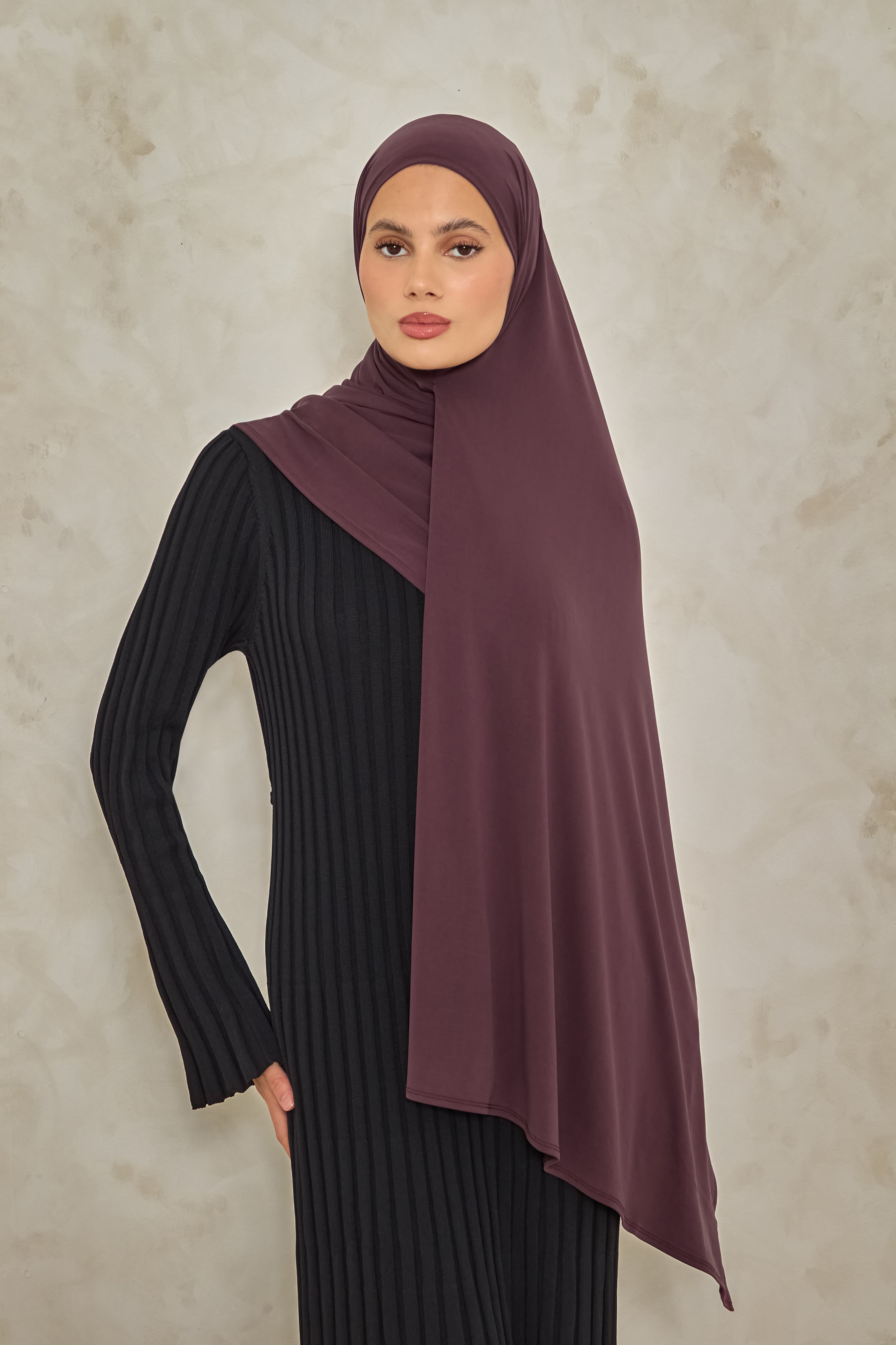 Plum Cloud Jersey Hijab