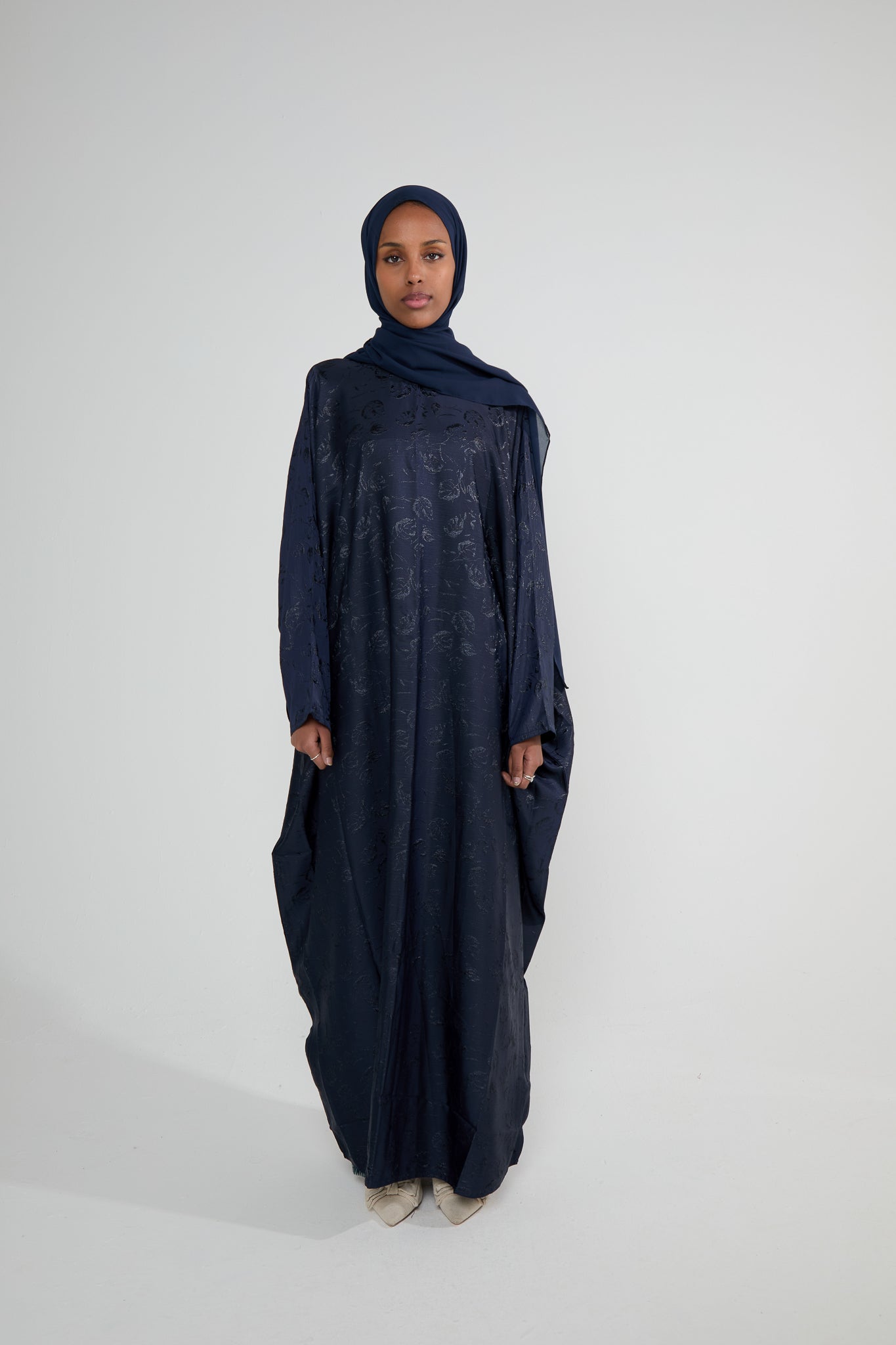Midnight QAMAR Butterfly Abaya