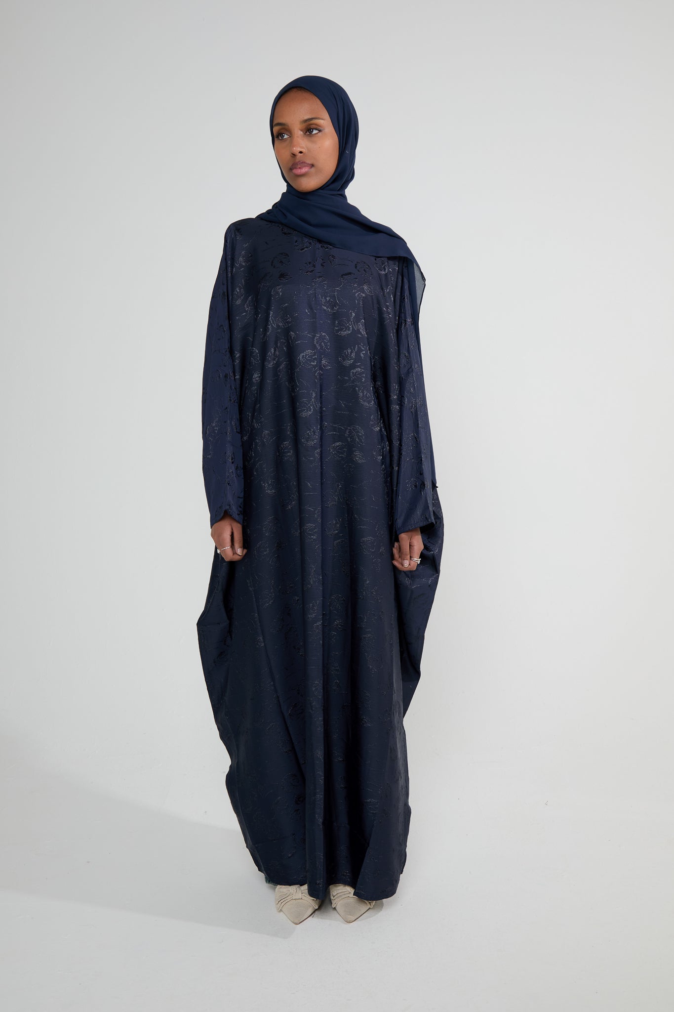Midnight QAMAR Butterfly Abaya