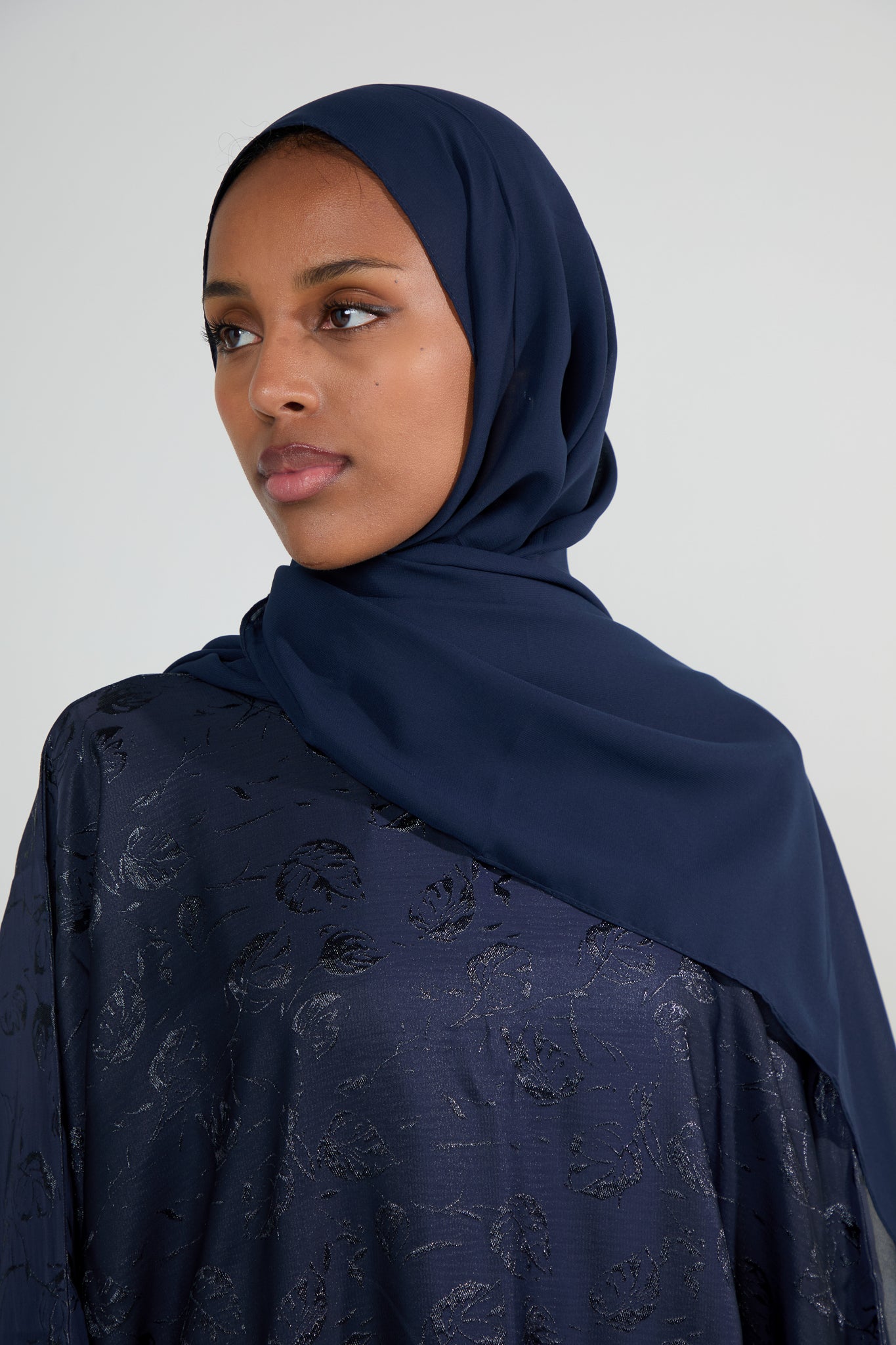 Midnight QAMAR Butterfly Abaya
