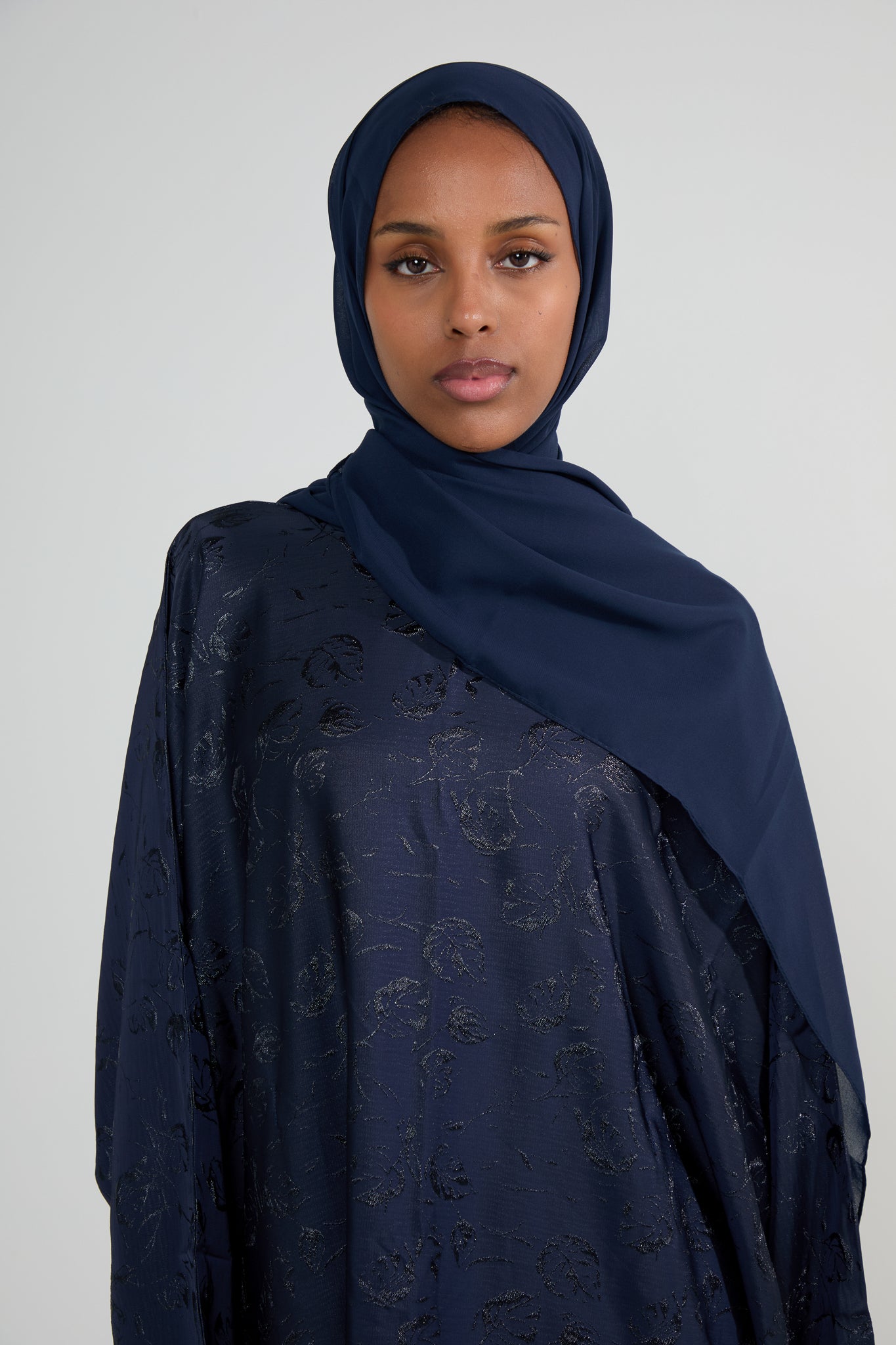 Midnight QAMAR Butterfly Abaya
