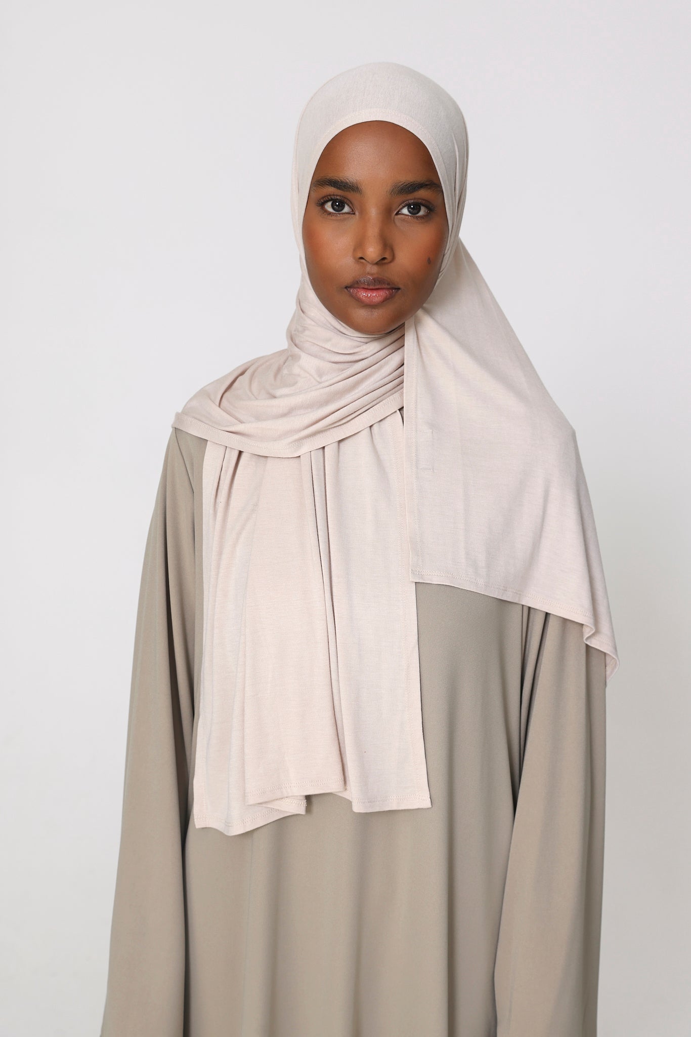 Oatmeal Cotton Jersey Hijab