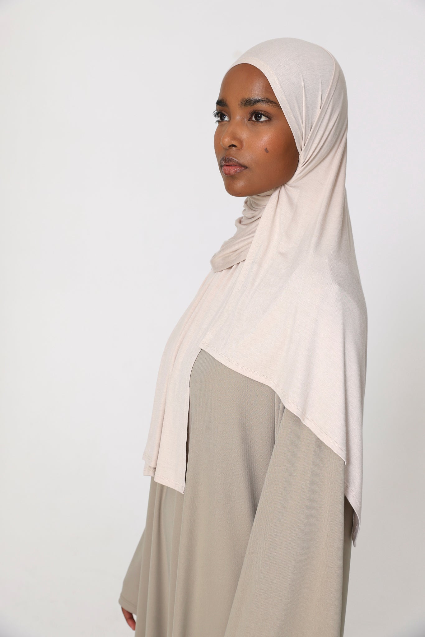 Oatmeal Cotton Jersey Hijab