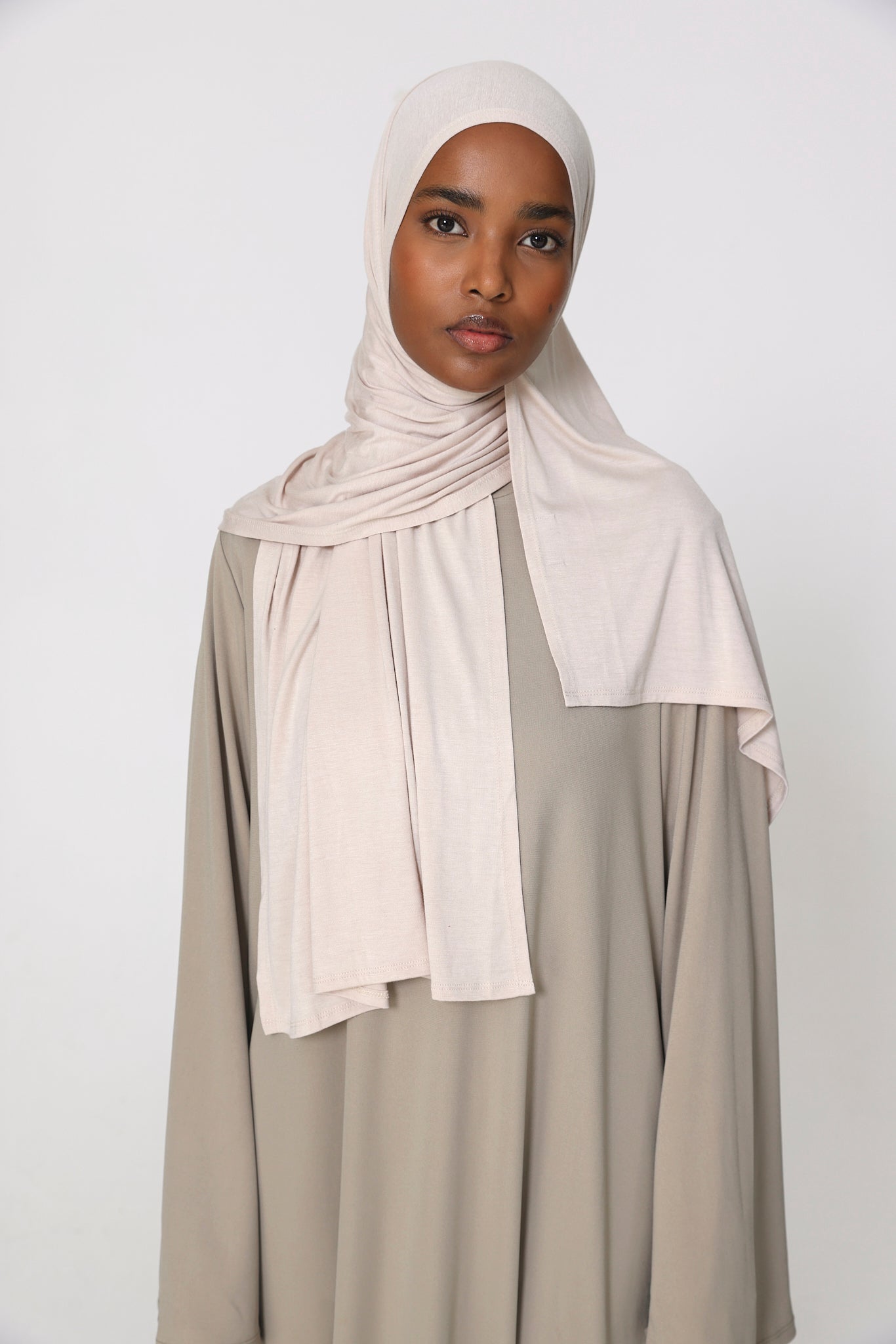 Oatmeal Cotton Jersey Hijab