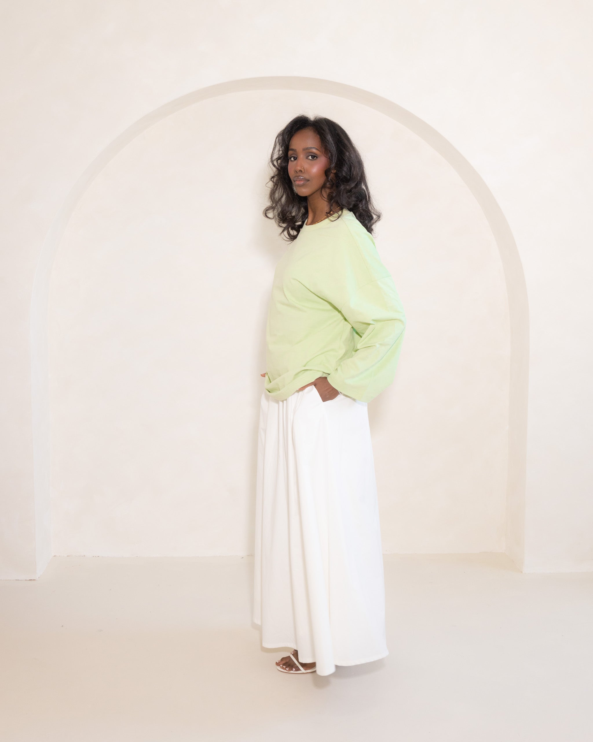 Mint Cotton Oversized Tee