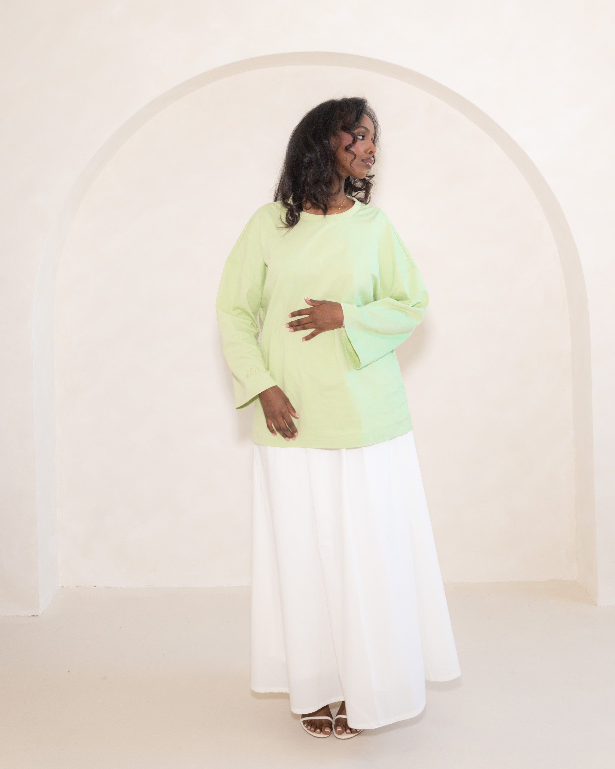 Mint Cotton Oversized Tee