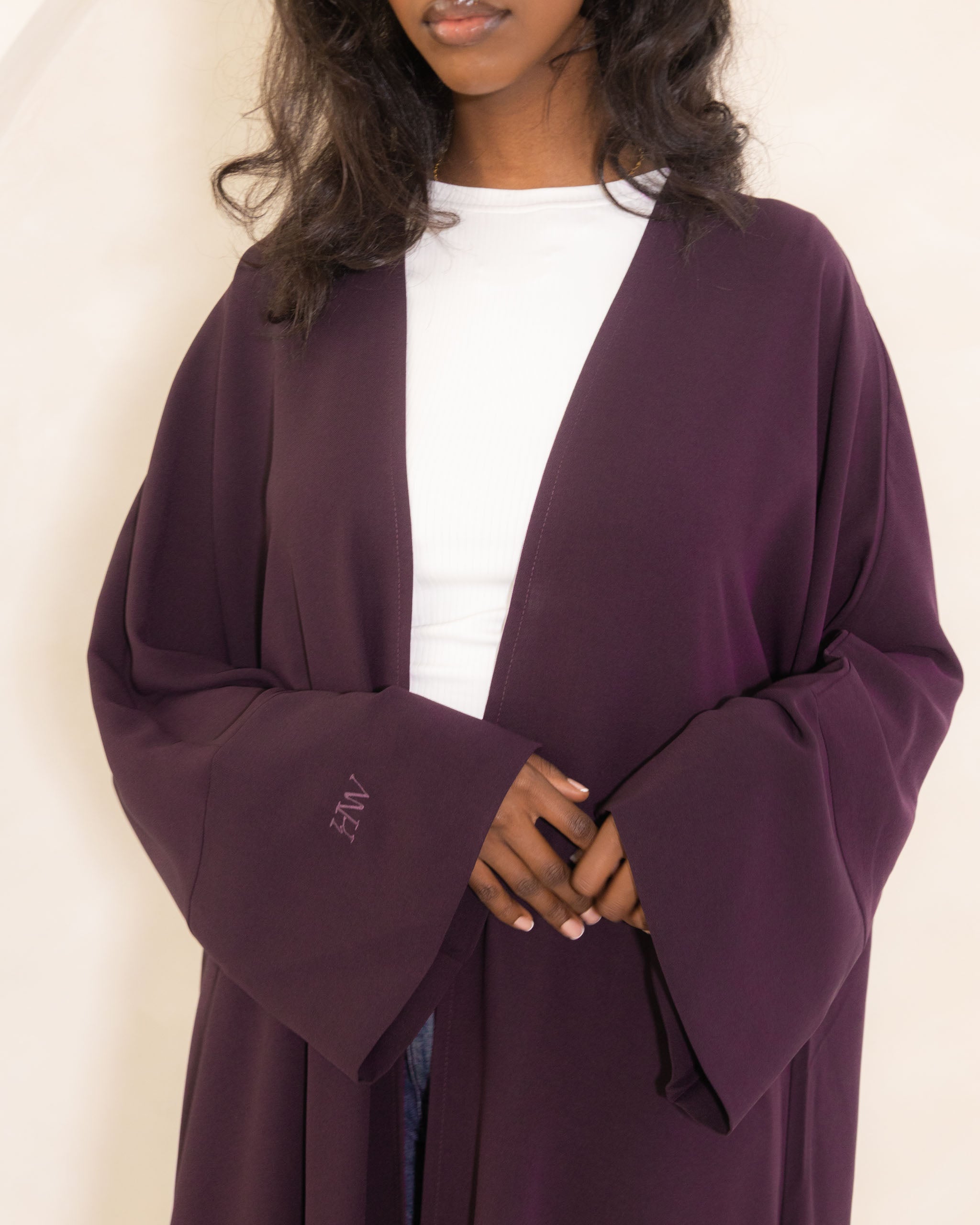 Dusky Plum Open Abaya