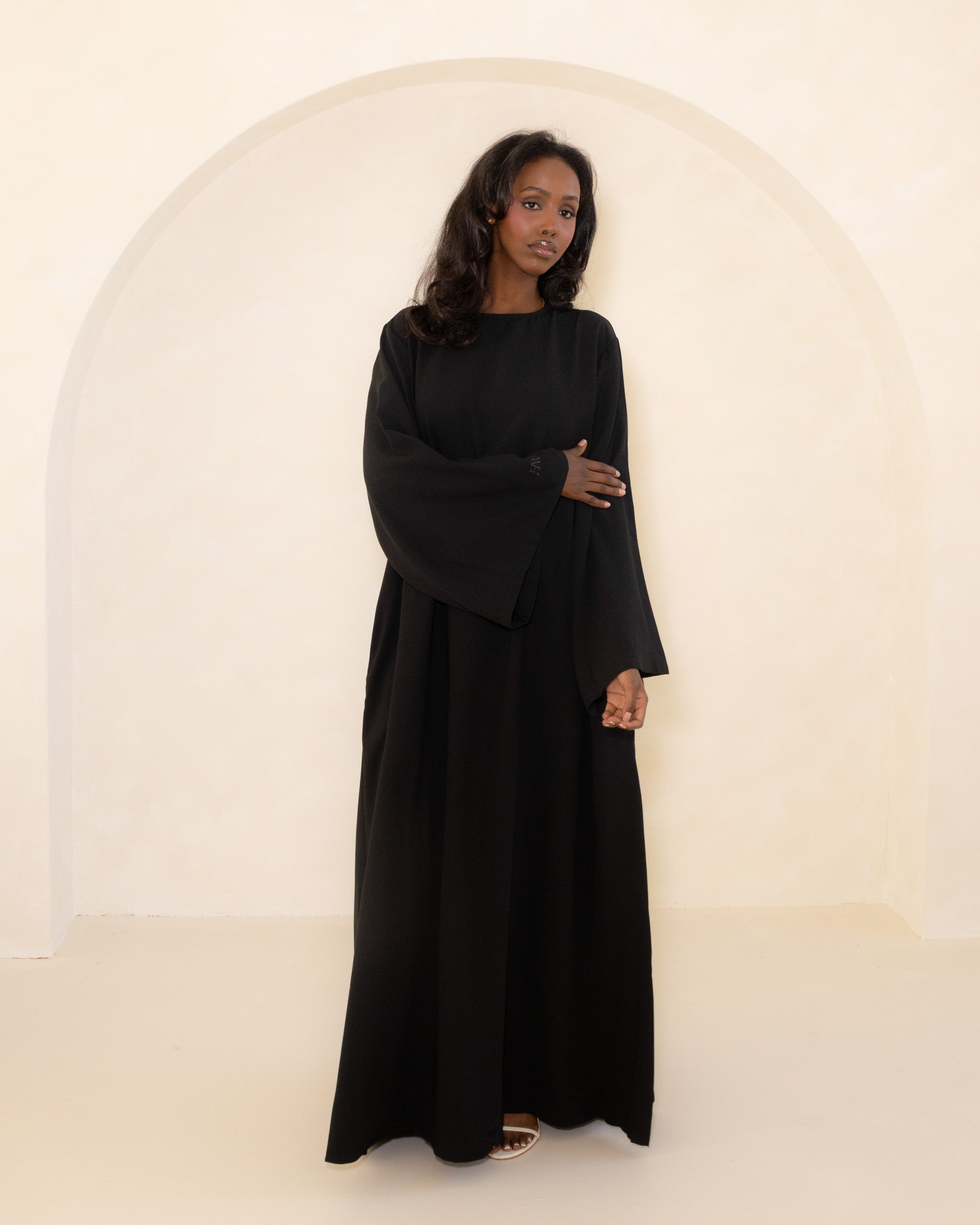 Black Spanish Sleeve Abaya