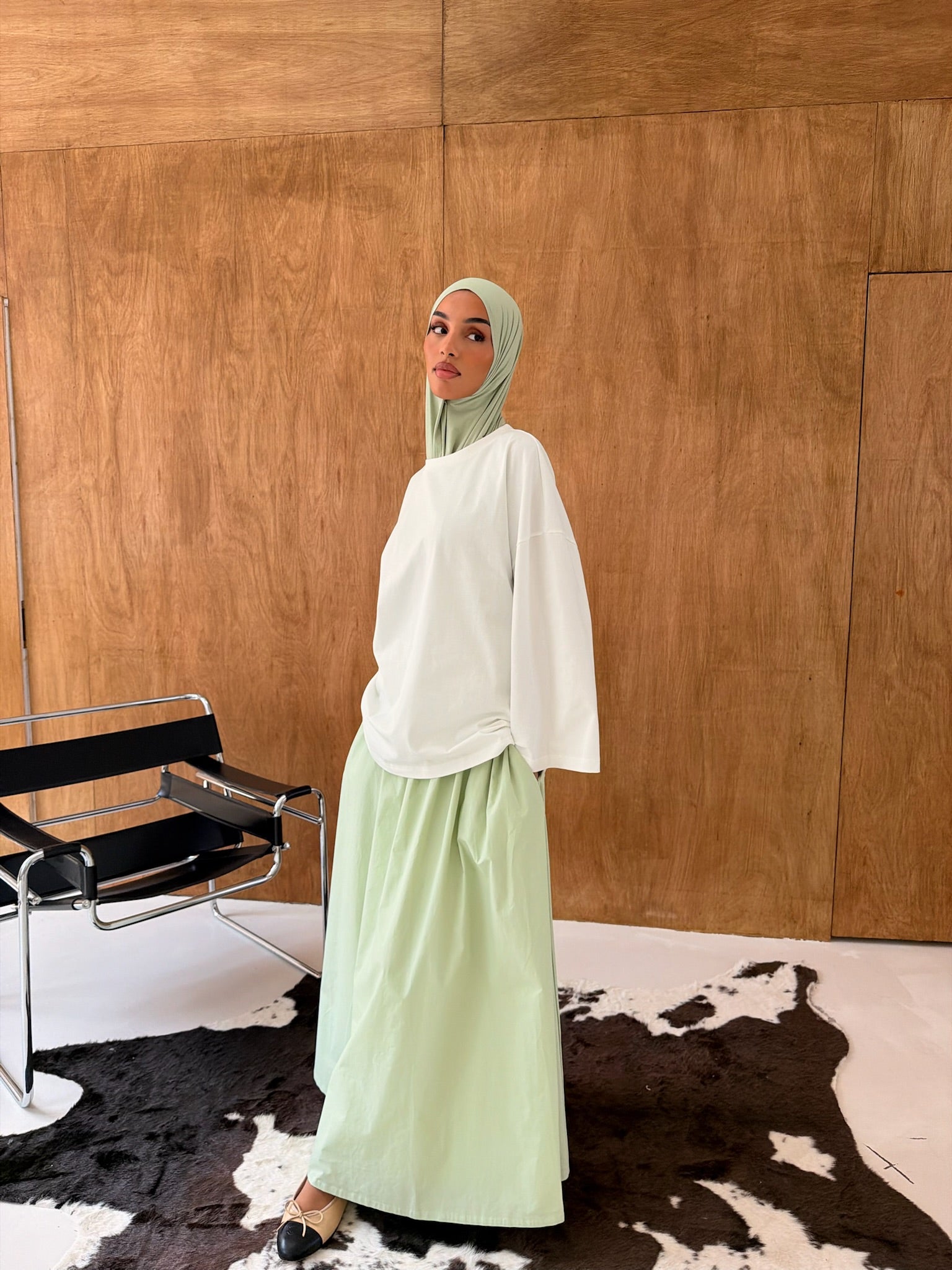 White Cotton Oversized Tee