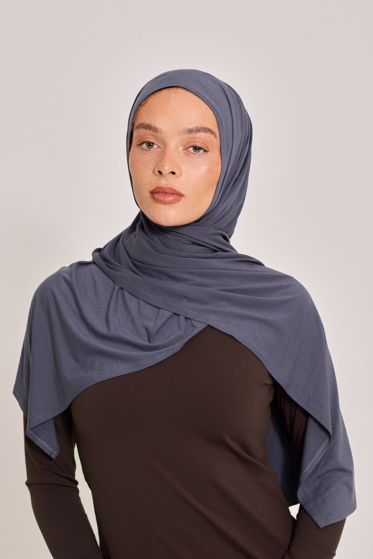 Gray Bamboo Jersey Hijab
