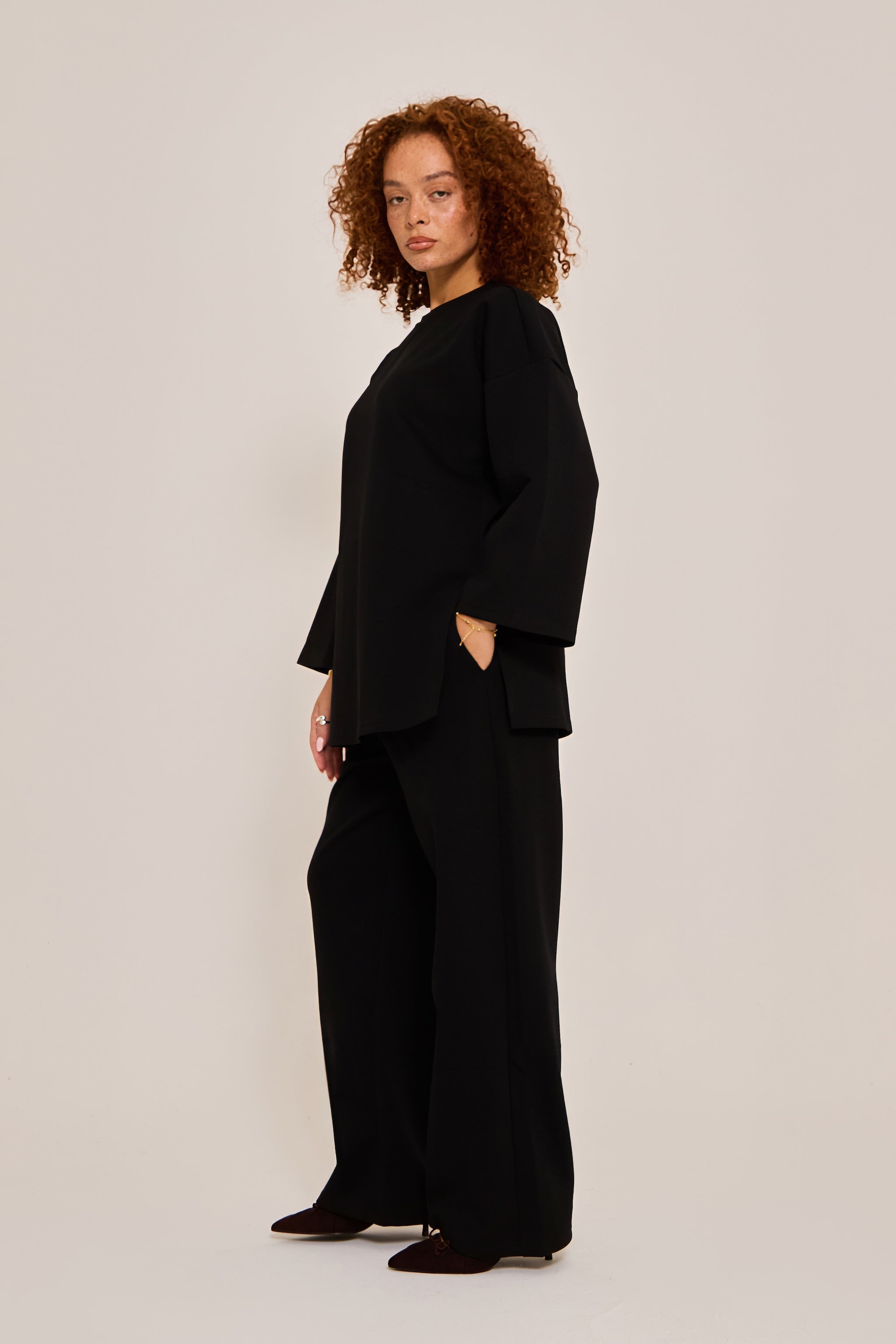 Black Essential Trousers