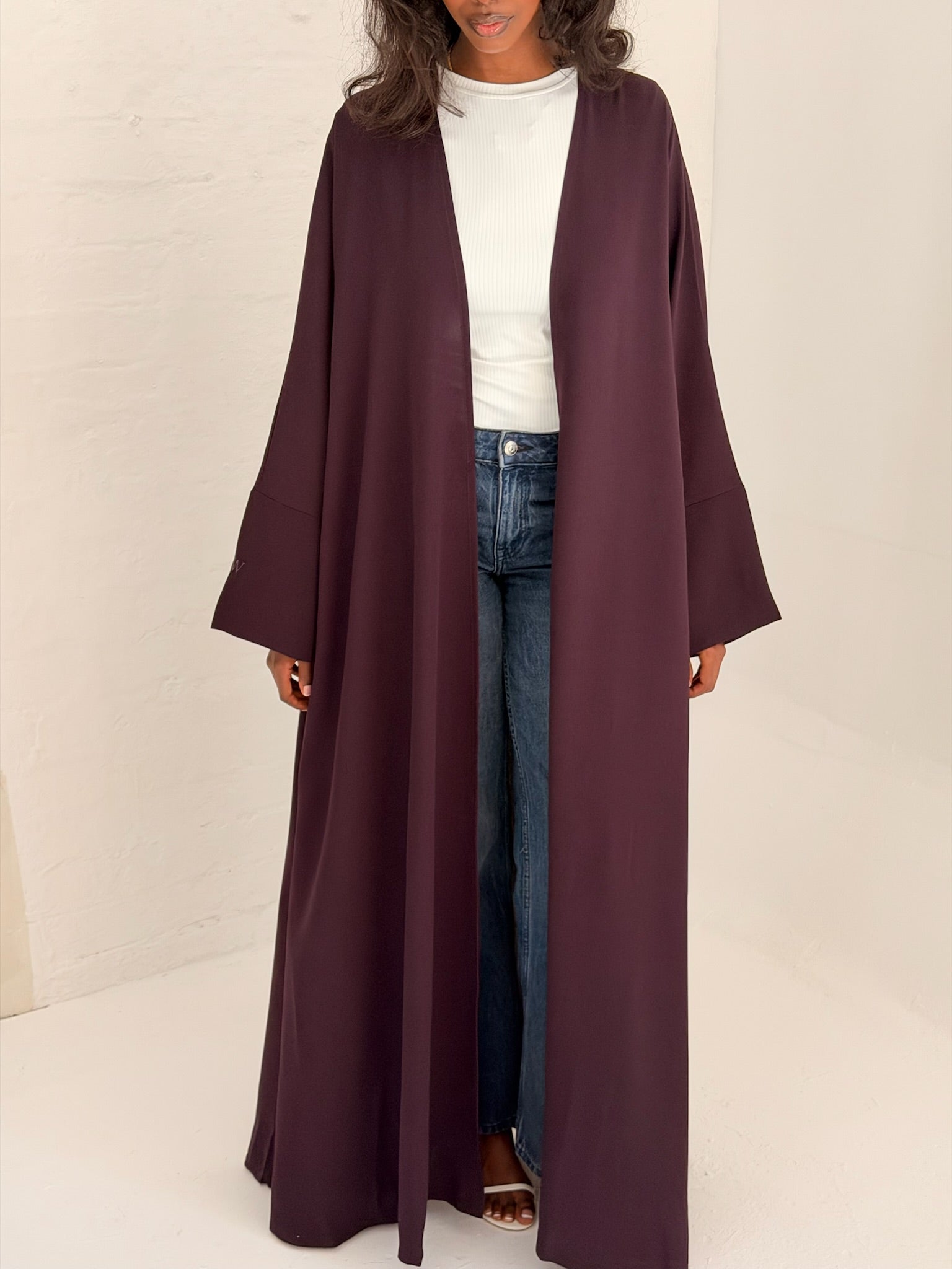 Dusky Plum Open Abaya