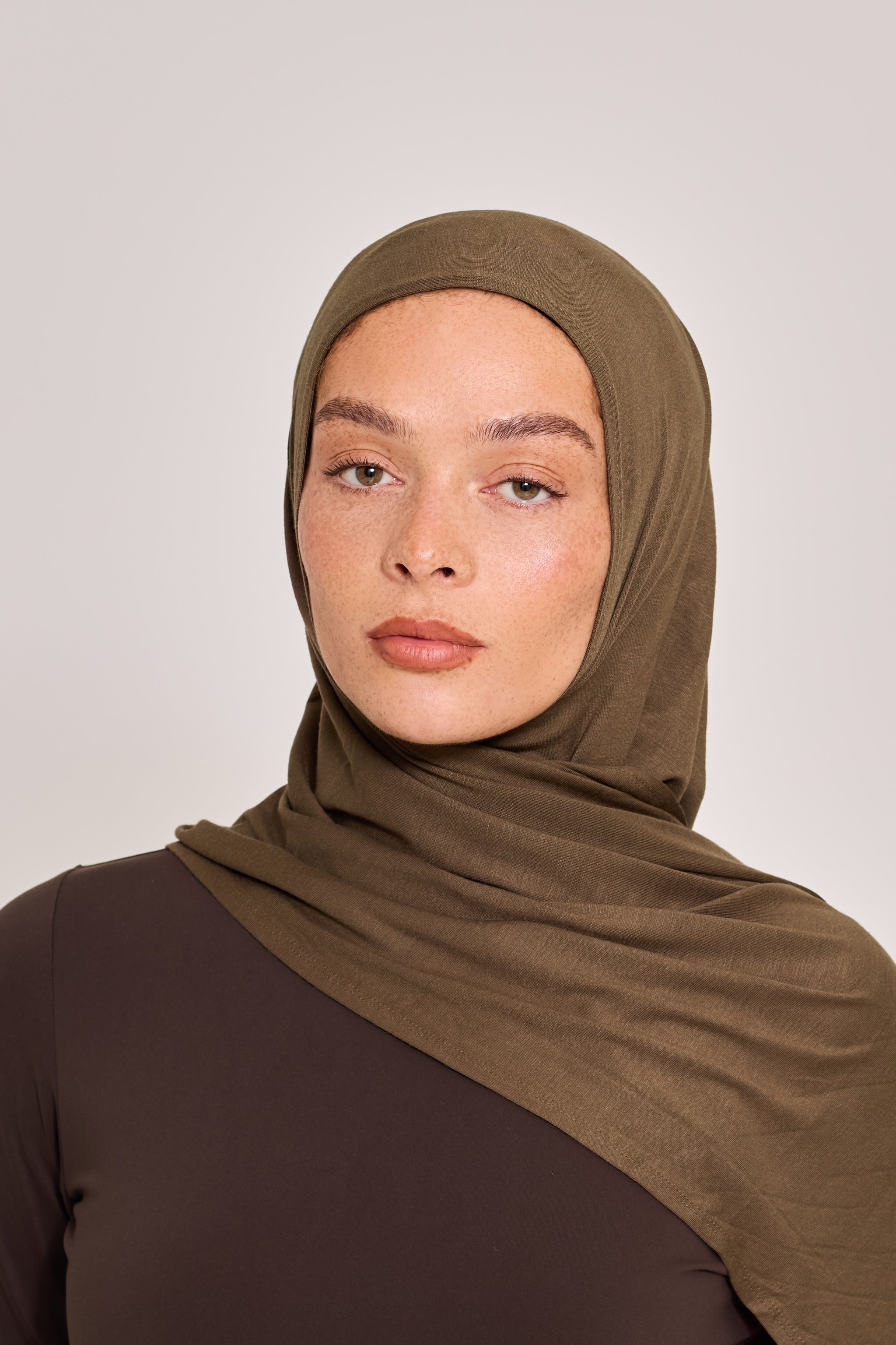 Cocoa Cotton Jersey Hijab