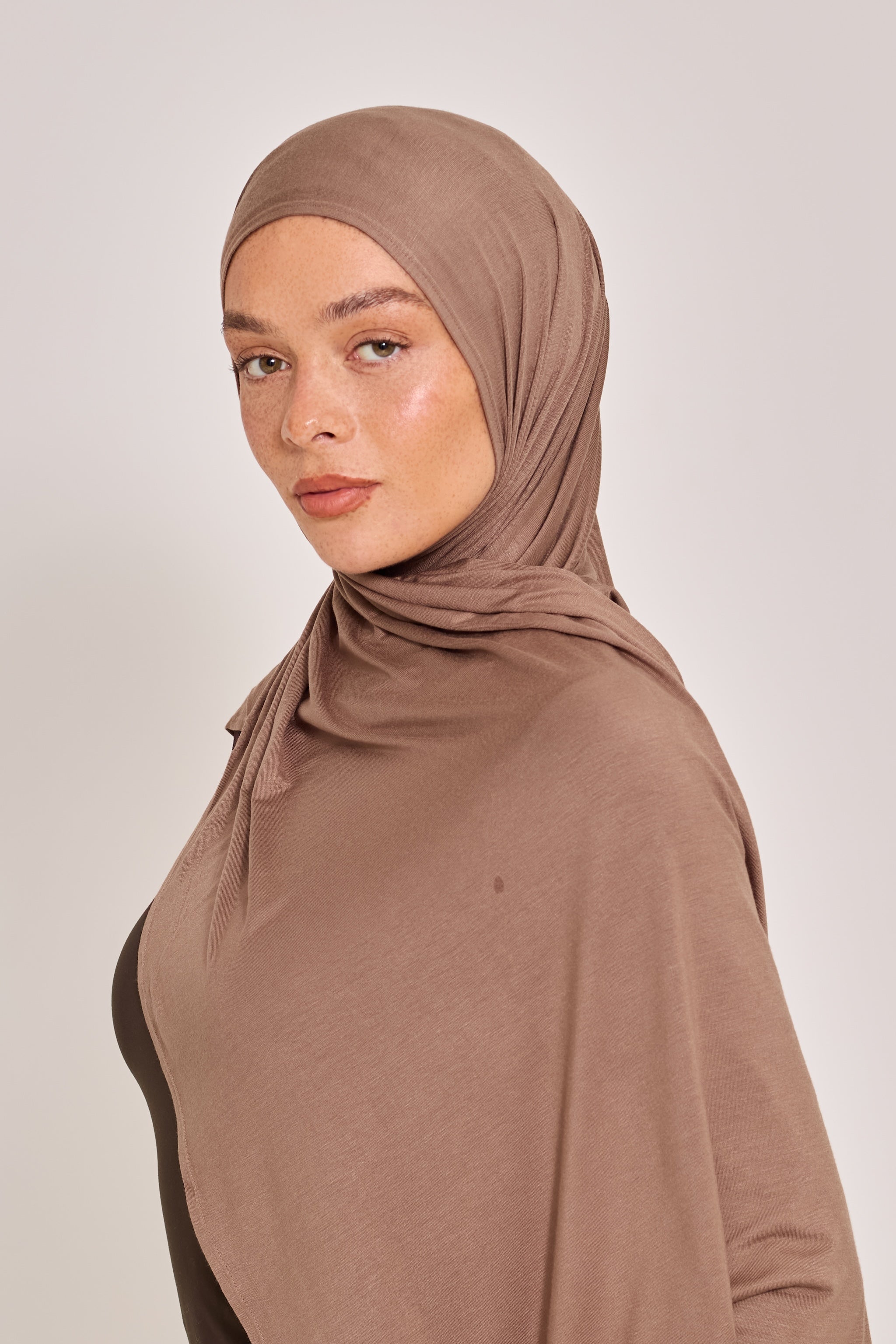 Light Brown Cotton Jersey Hijab