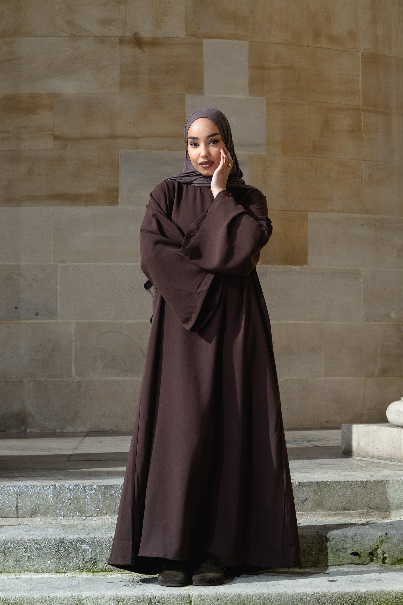 Espresso Spanish Sleeve Abaya