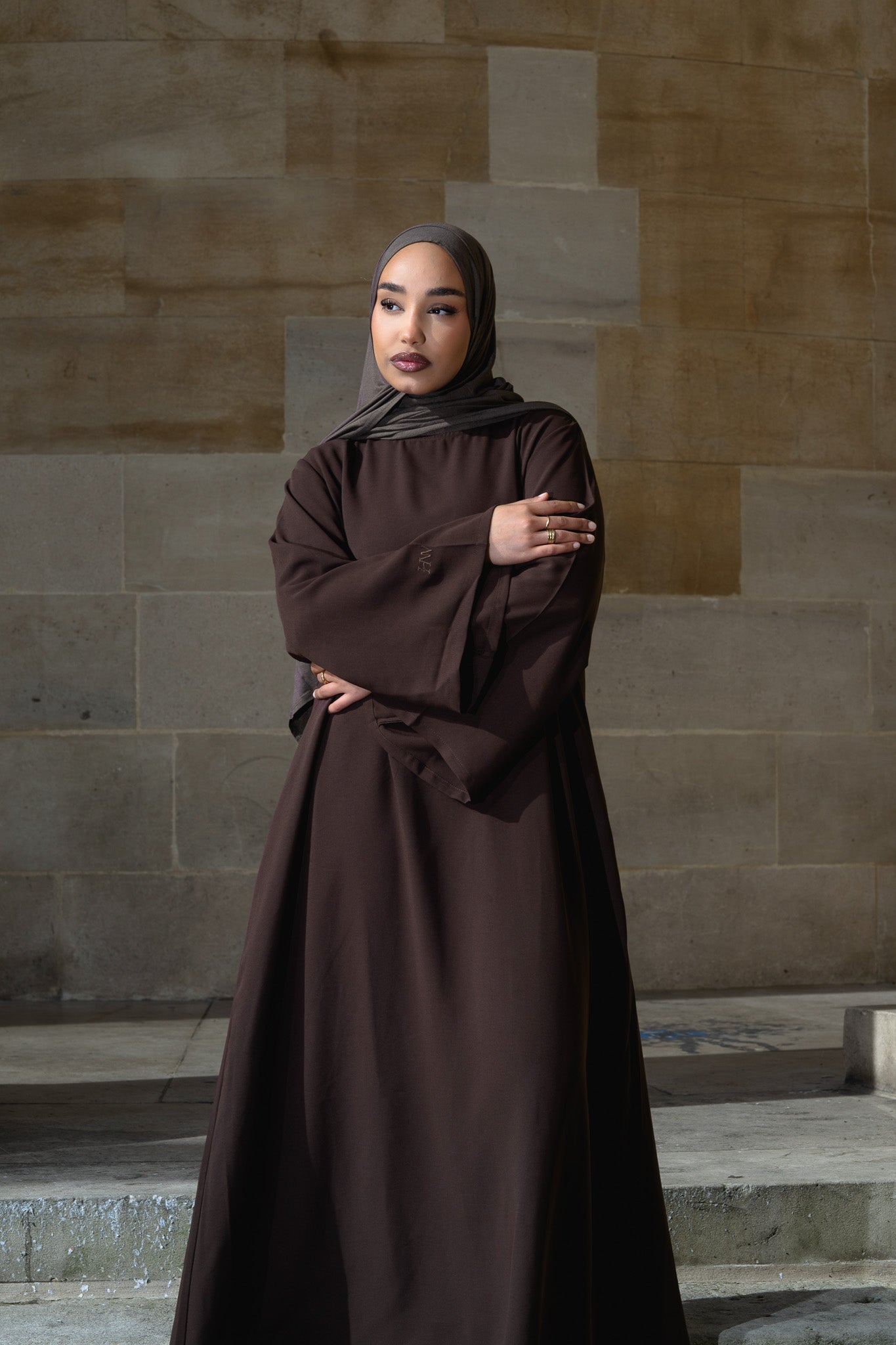 Espresso Spanish Sleeve Abaya