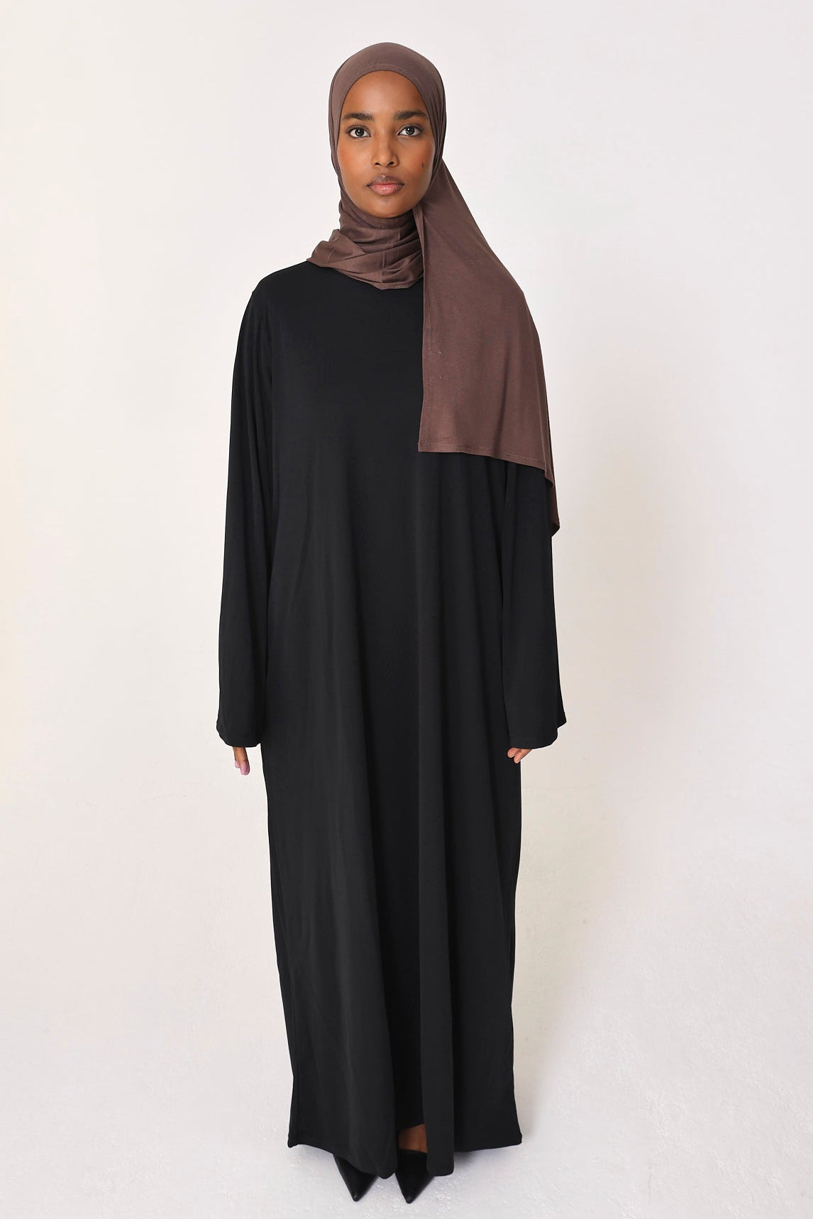 Black Basic Jersey Abaya