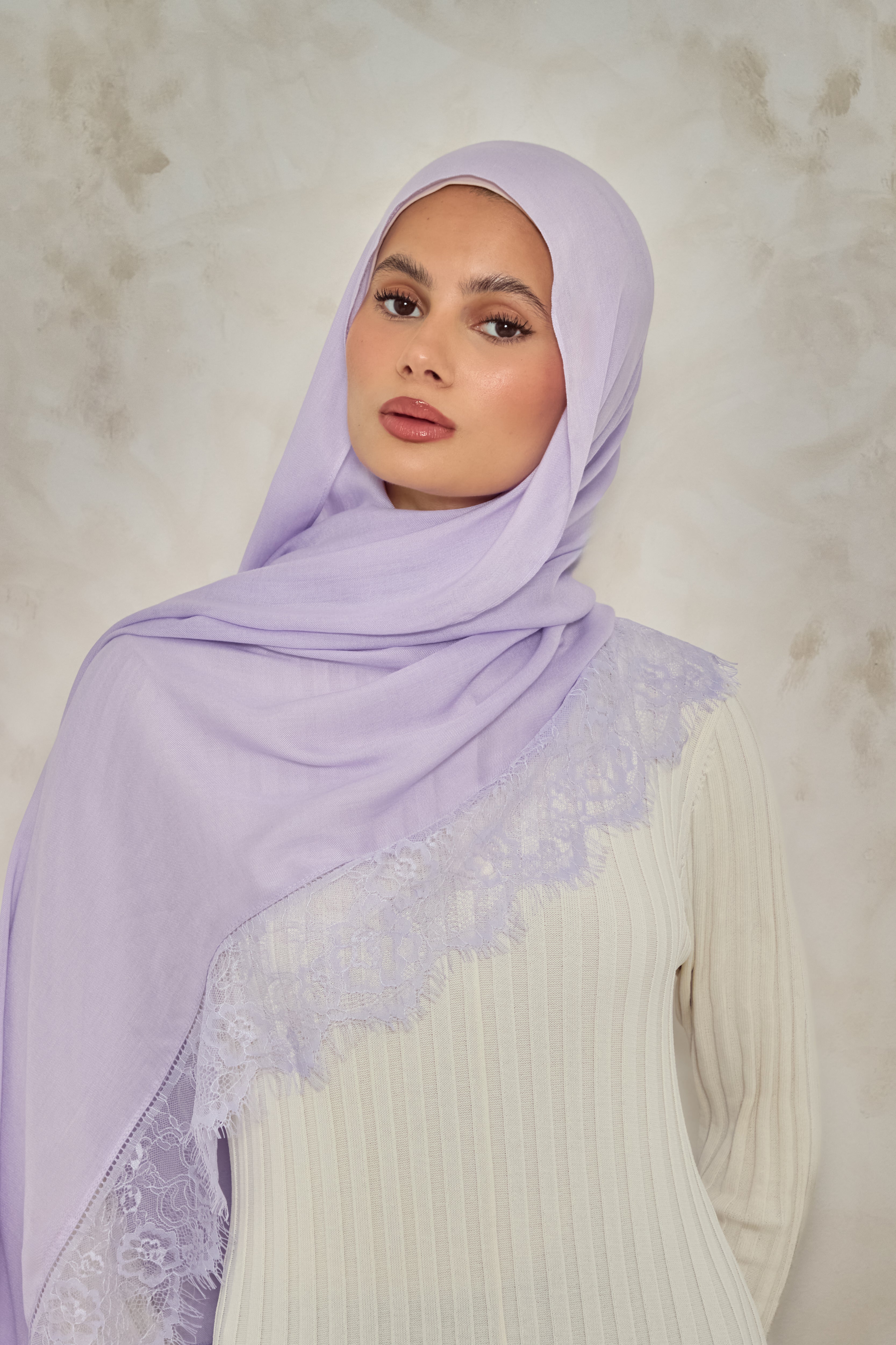 Pastel Lace Modal Hijab