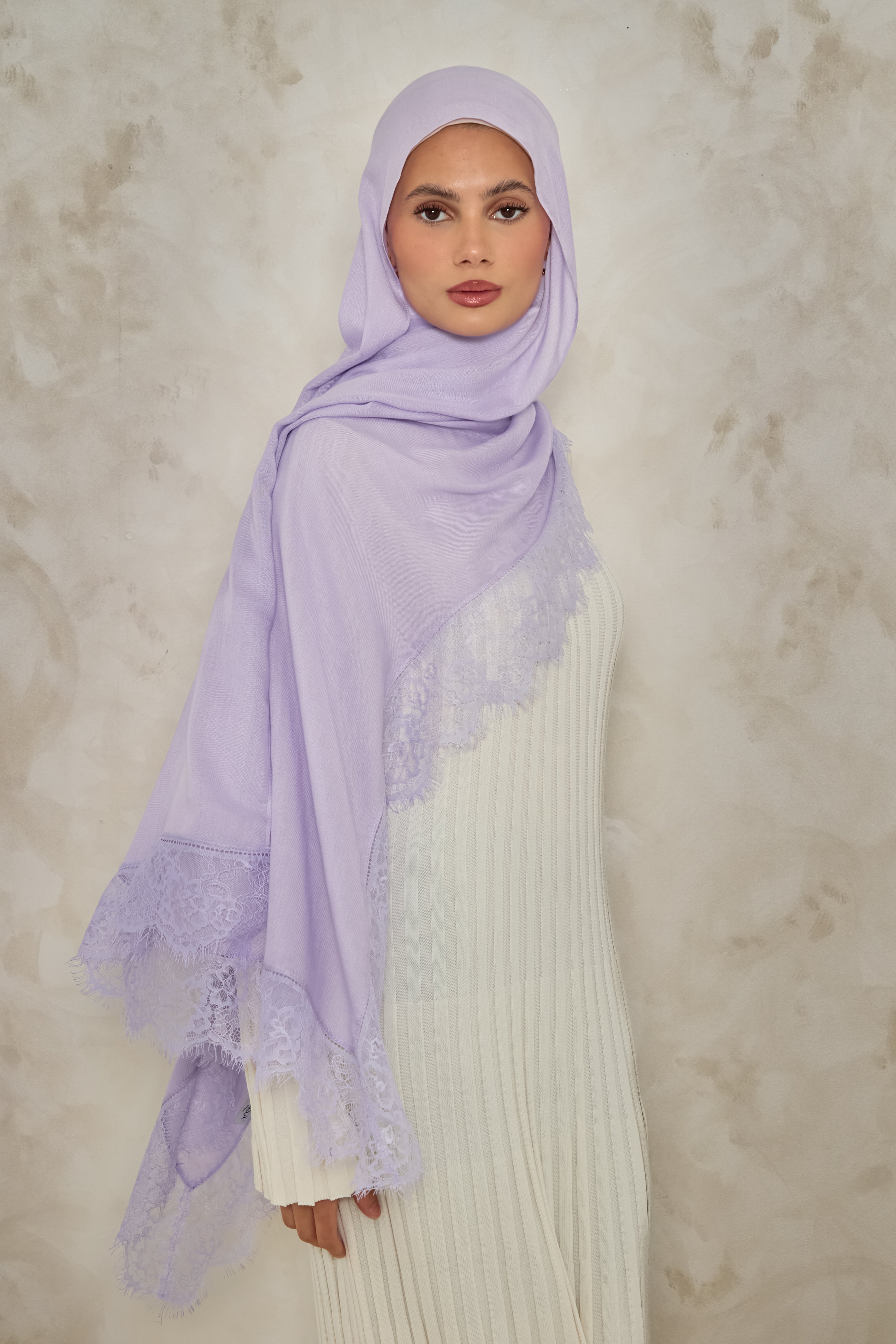 Pastel Lace Modal Hijab