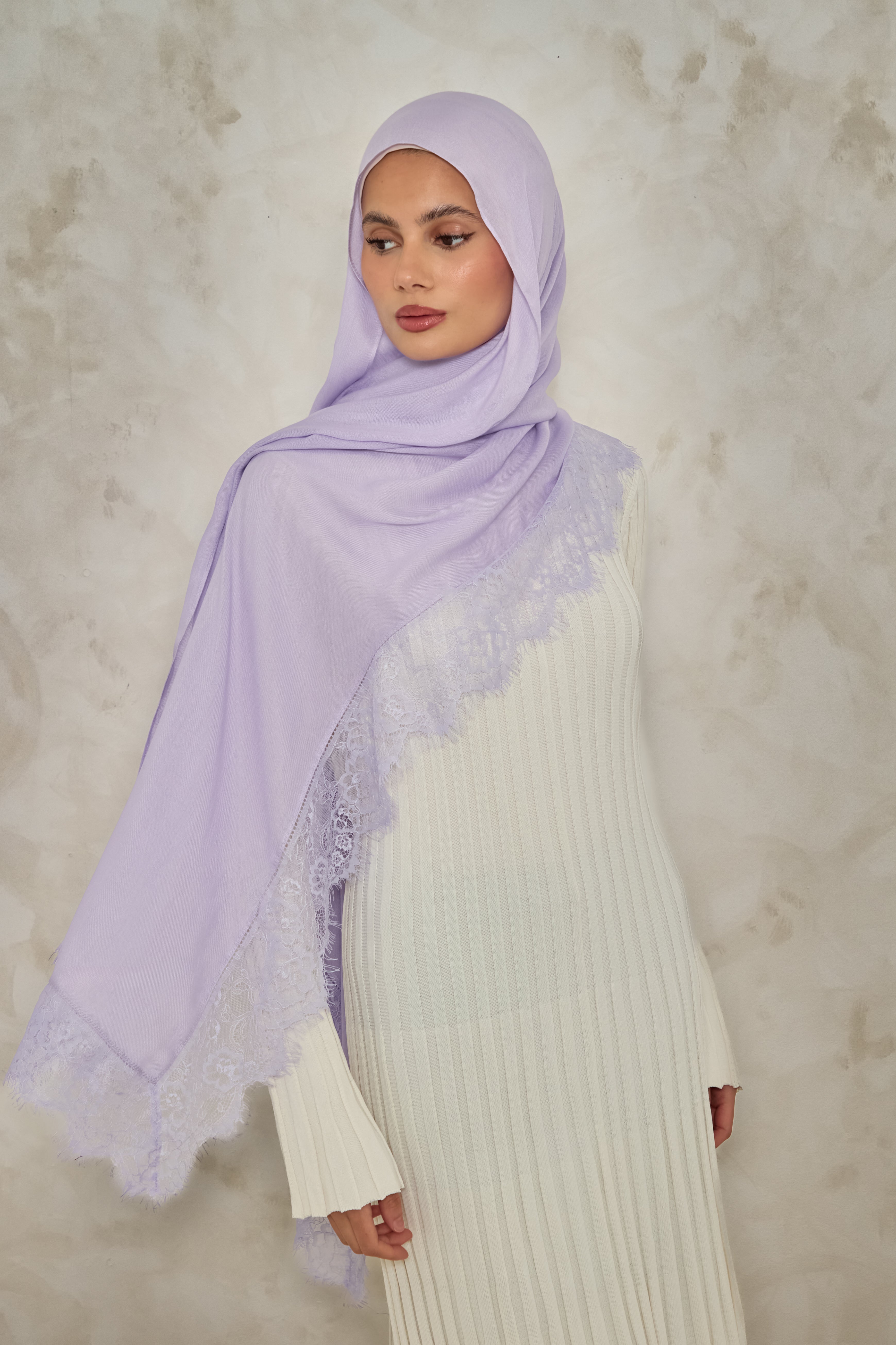 Pastel Lace Modal Hijab