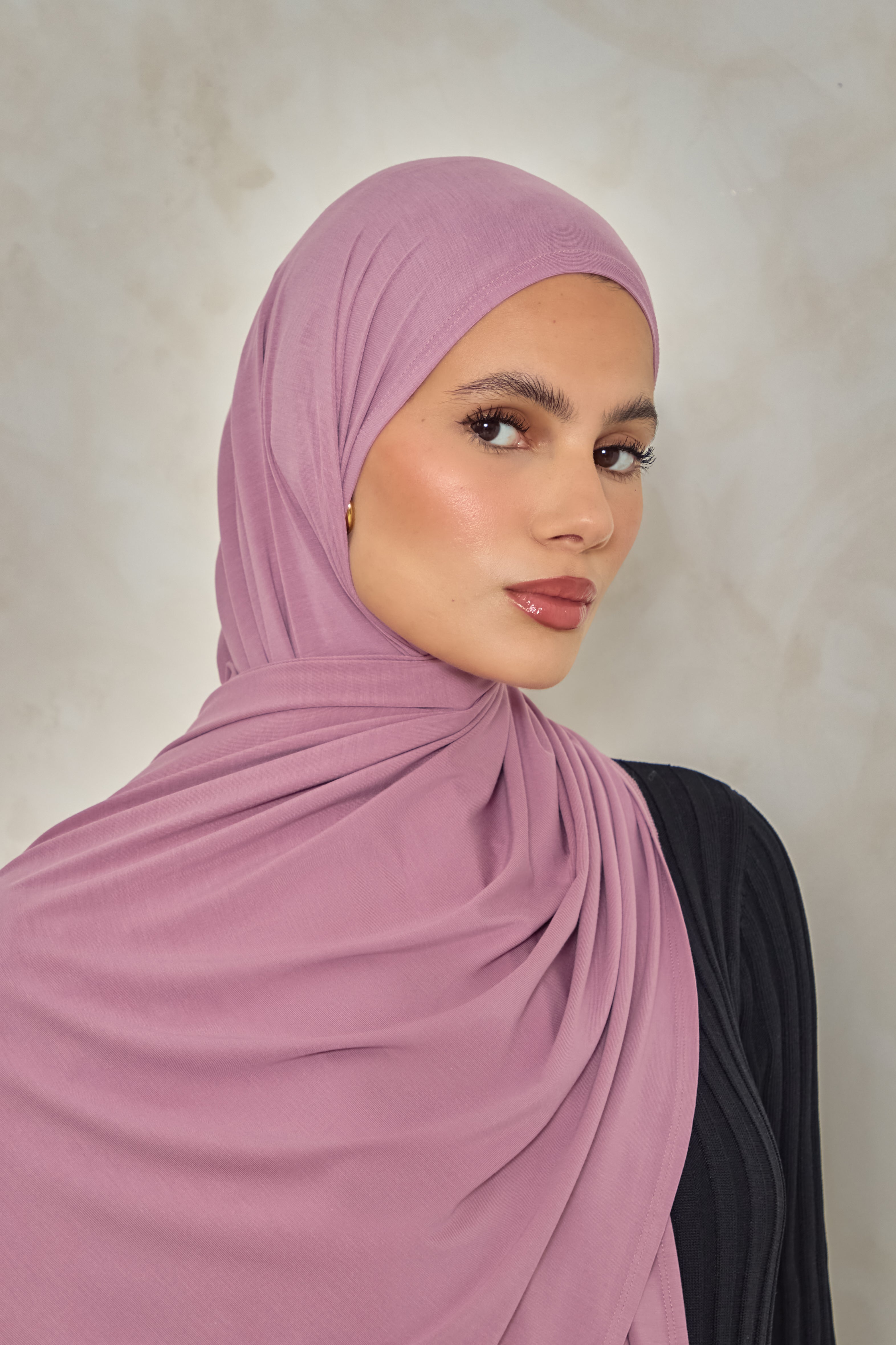 Mauve Bamboo Jersey Hijab