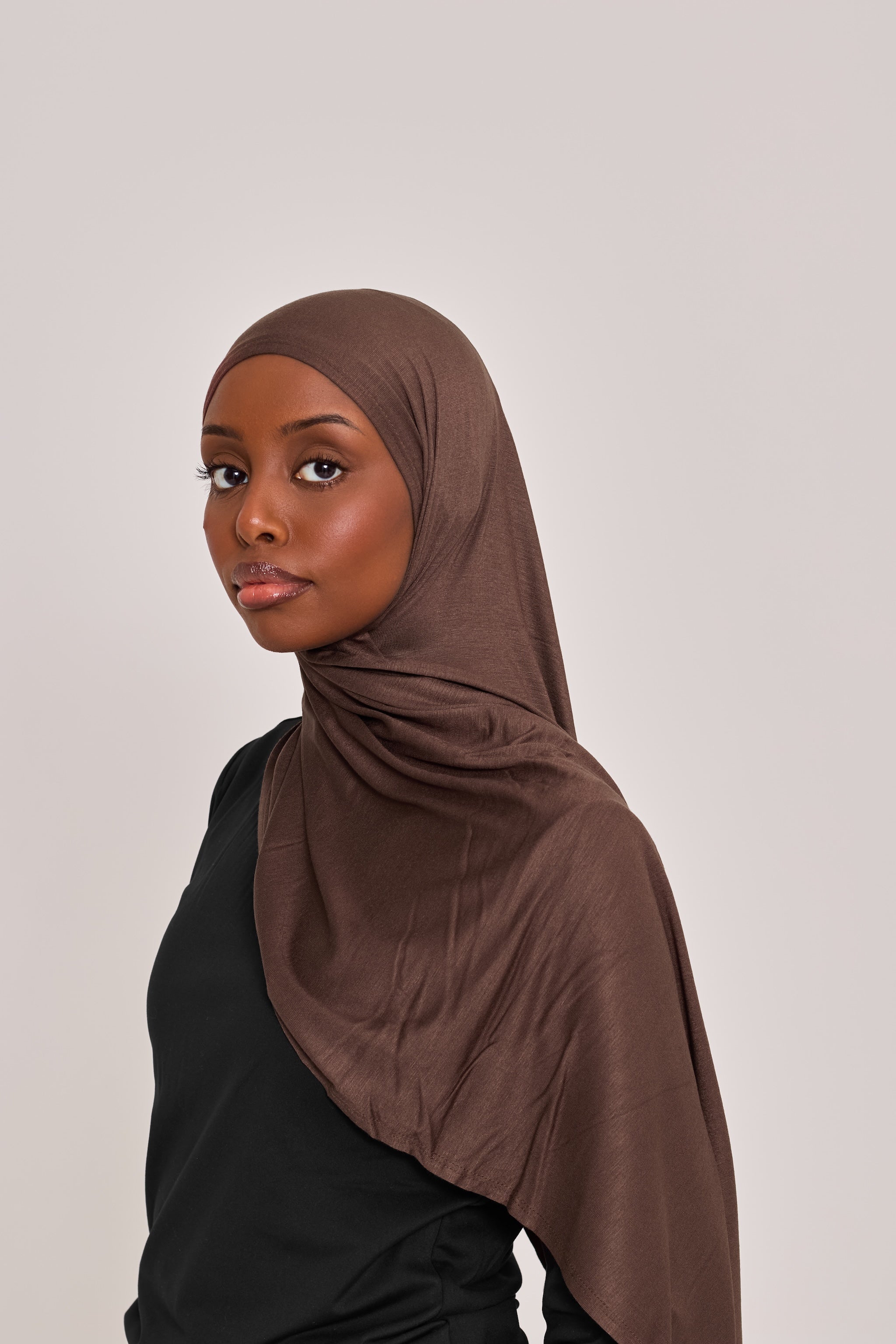Mocha Cotton Jersey Hijab