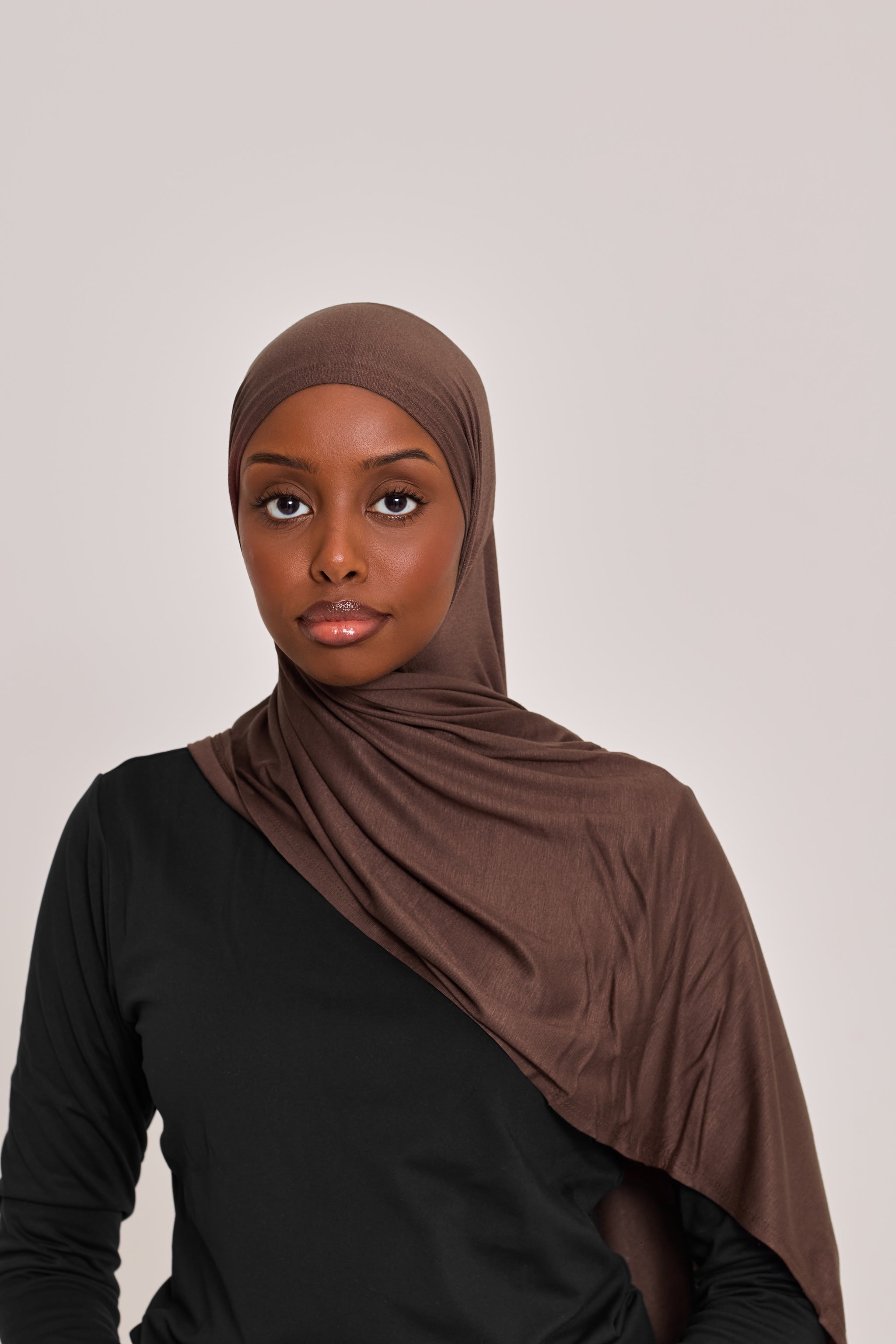 Mocha Cotton Jersey Hijab