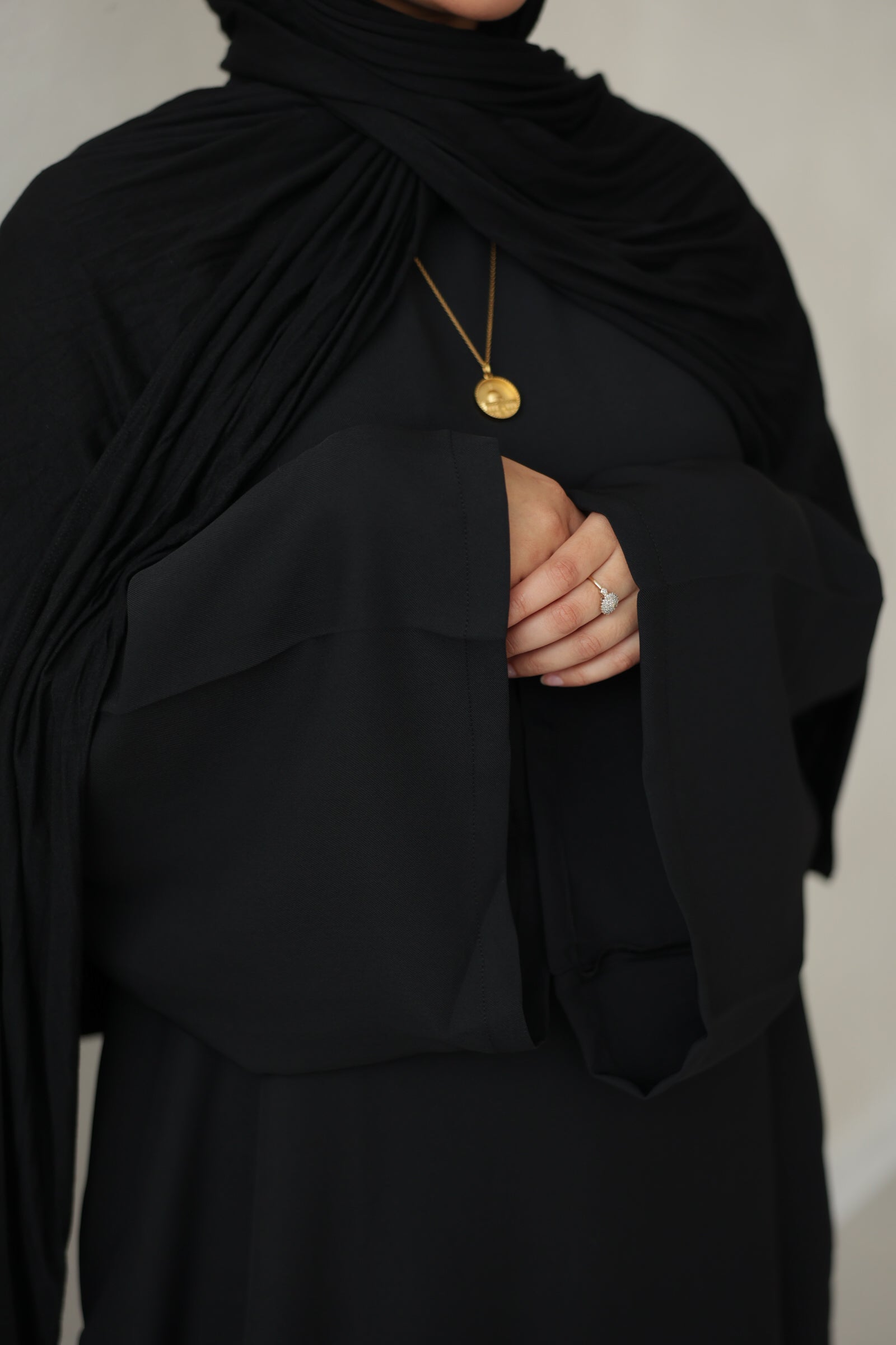 Black Spanish Sleeve Abaya