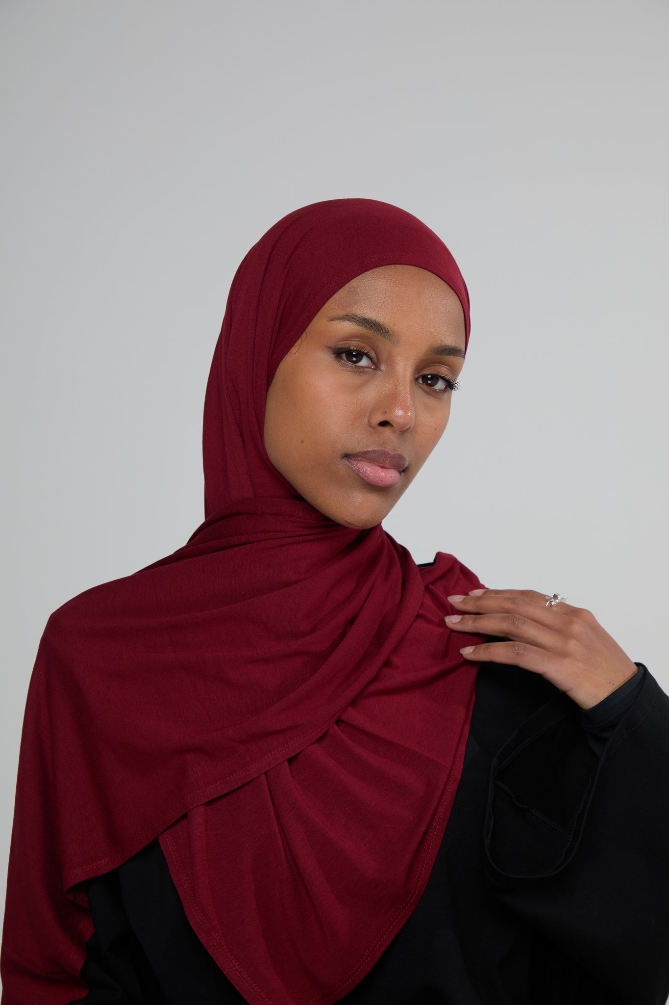Cranberry Cotton Jersey Hijab