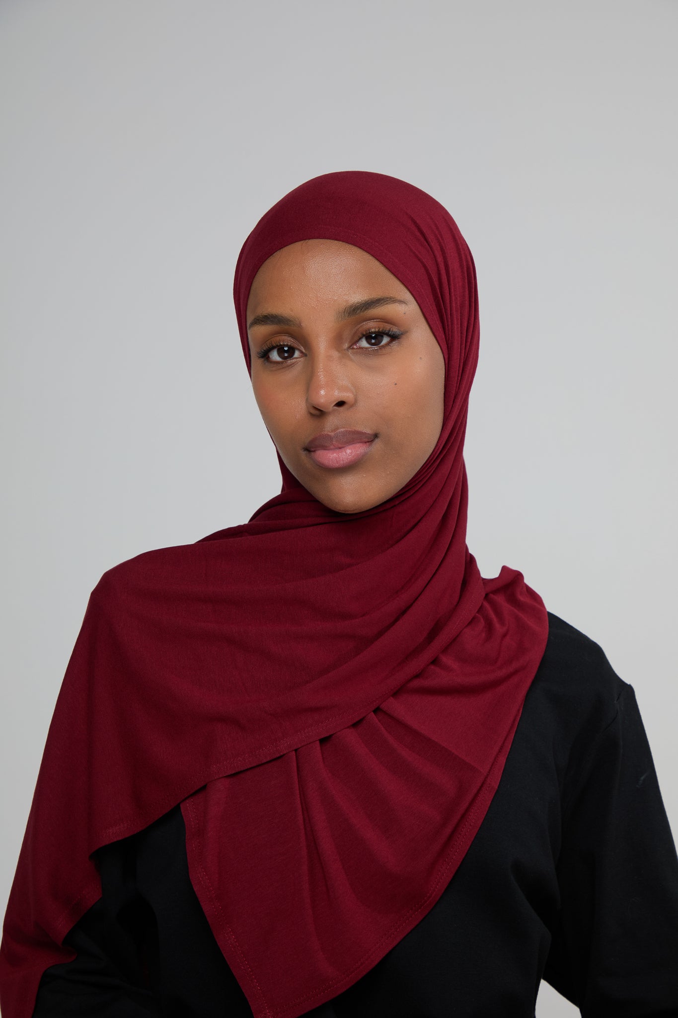 Cranberry Cotton Jersey Hijab