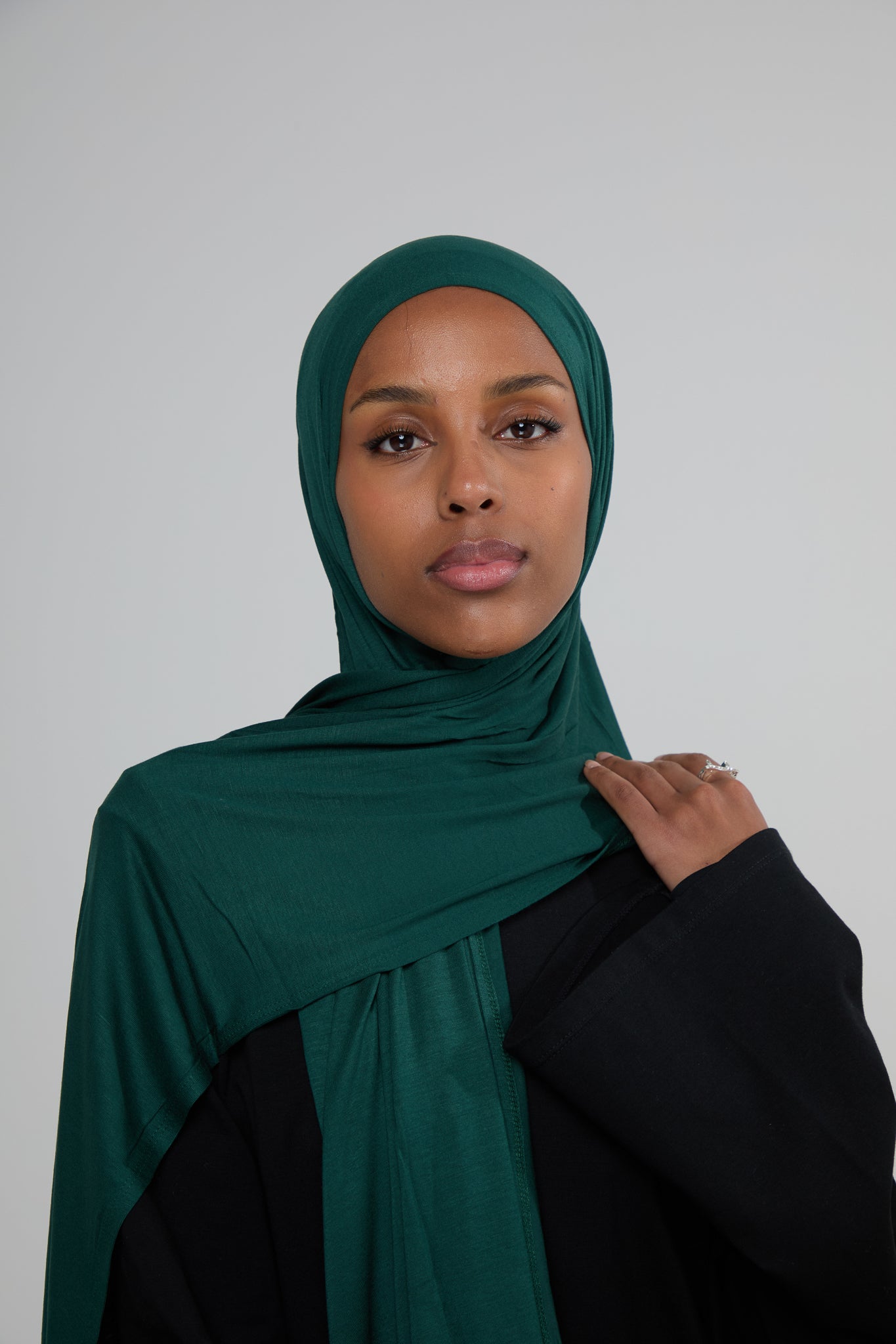 Emerald Cotton Jersey Hijab