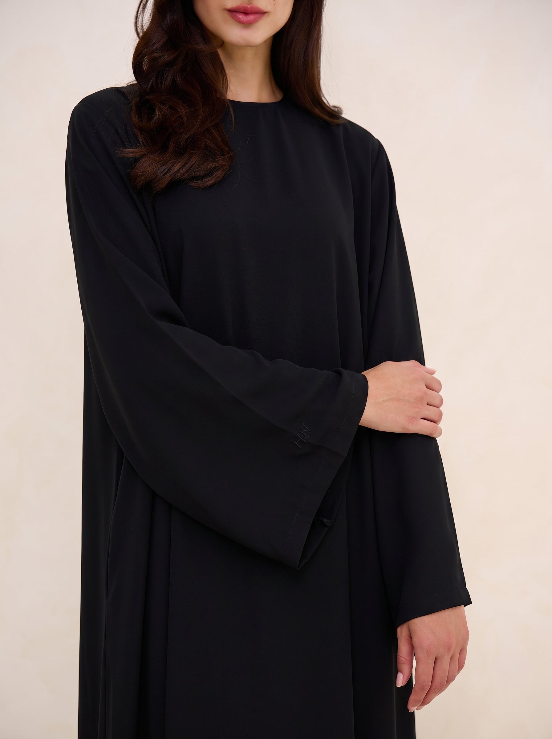 Black Spanish Sleeve Abaya