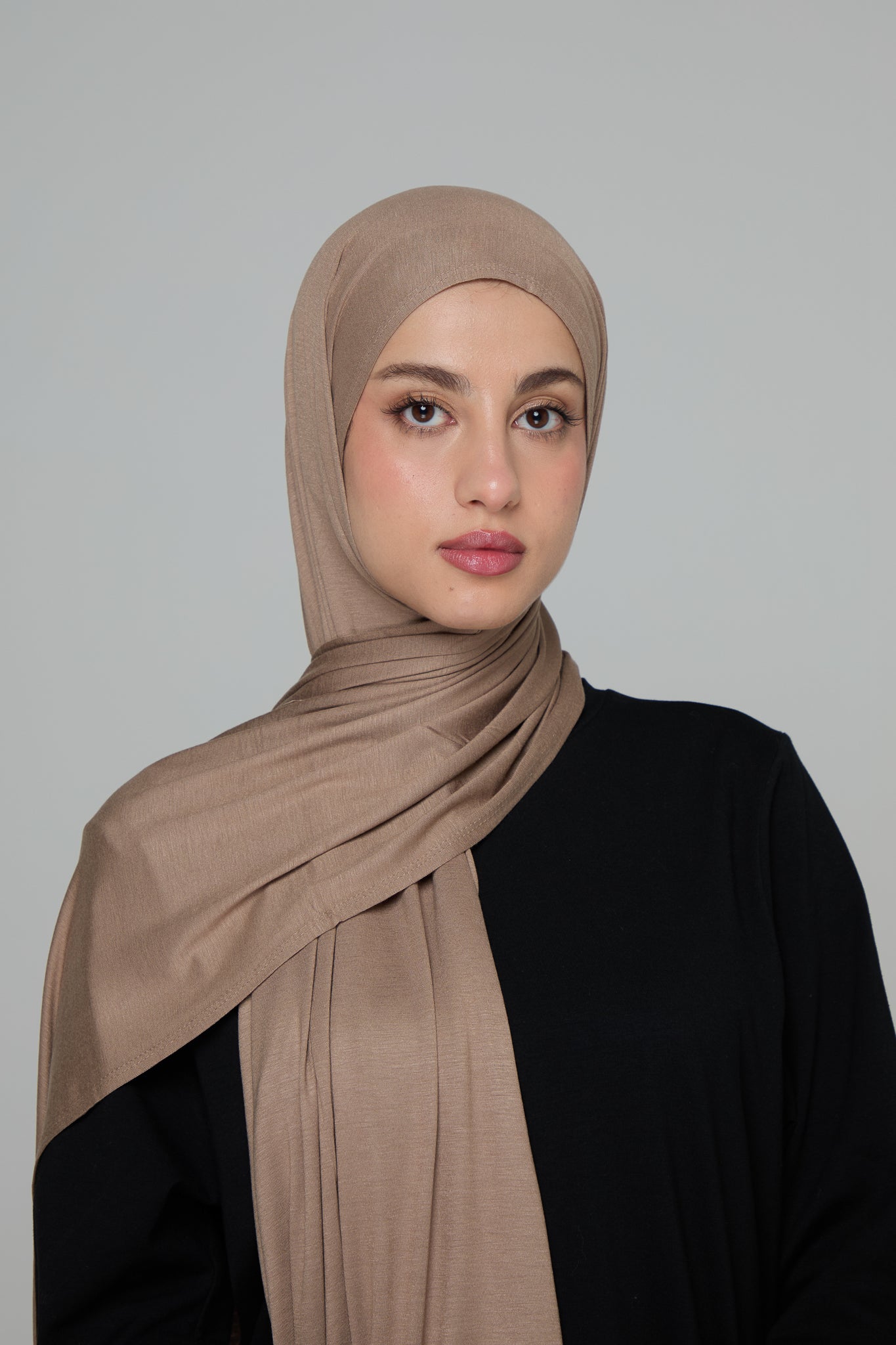 Light Brown Cotton Jersey Hijab