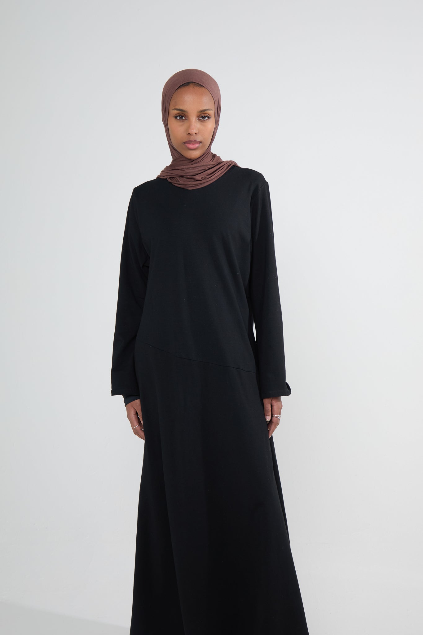 Black Cotton Abaya Dress